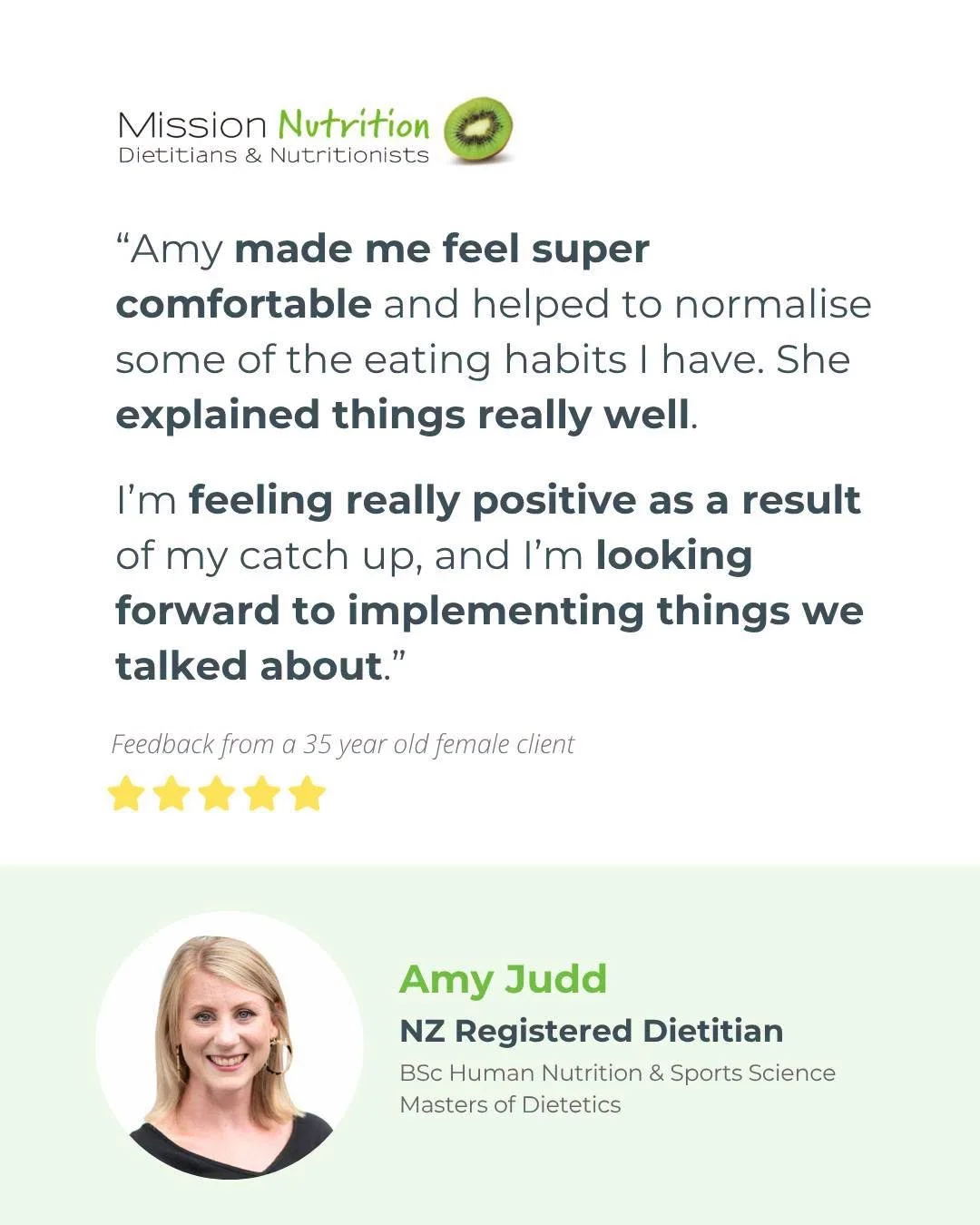 🌿 NZ Registered Dietitian Amy Judd, now based in Tauranga, is a compassionate and down-to-earth member of our Mission Nutrition team 🫶

Amy&rsquo;s work centres on helping people find a healthier, more peaceful relationship with food. She&rsquo;s e