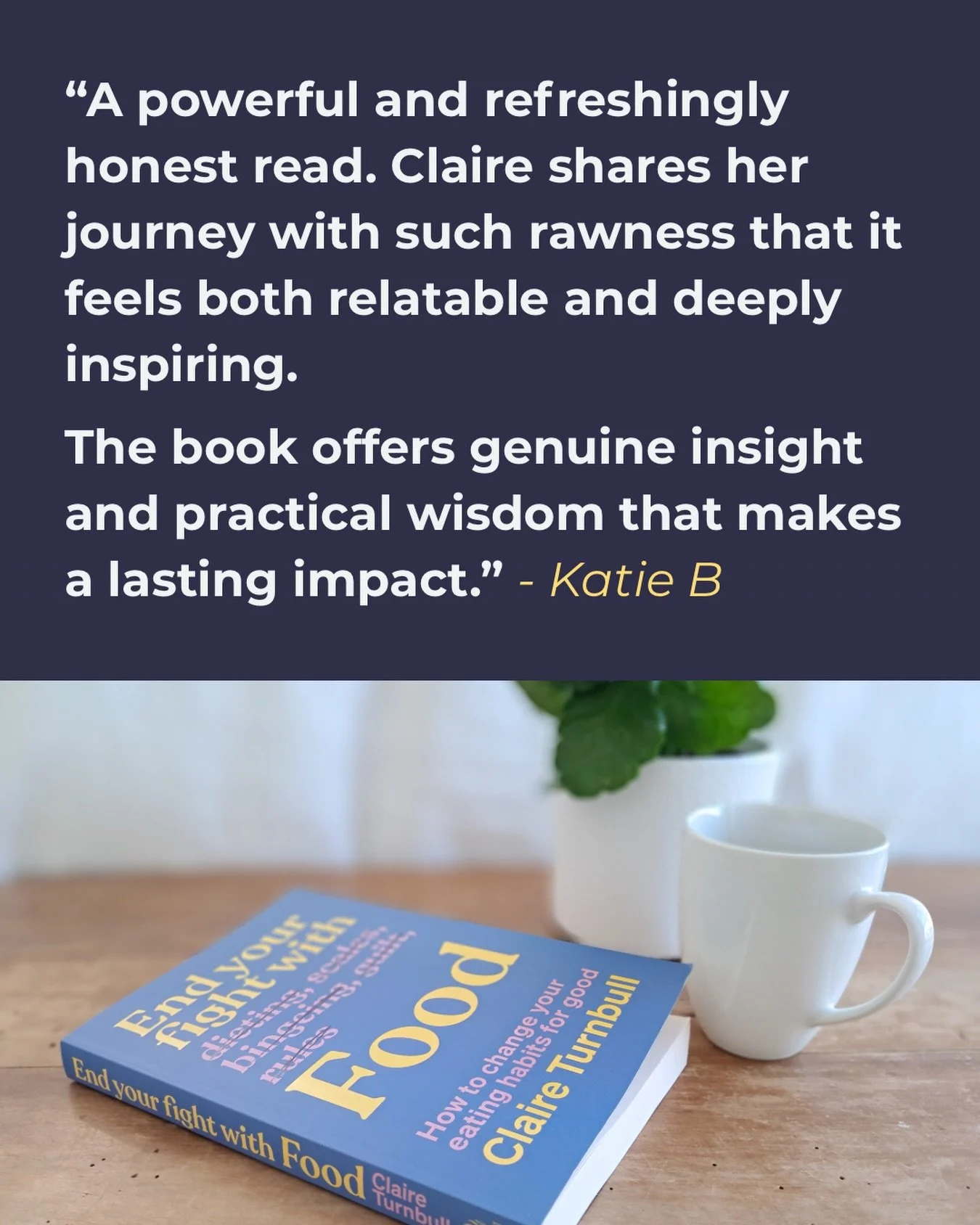 💛 This means so much to me. When I wrote End Your Fight with Food, I wanted it to feel honest, real, and genuinely helpful.

Over the last 26 years of my work, I&rsquo;ve met so many people who feel like this&hellip; maybe you do too:

&ndash; You&r