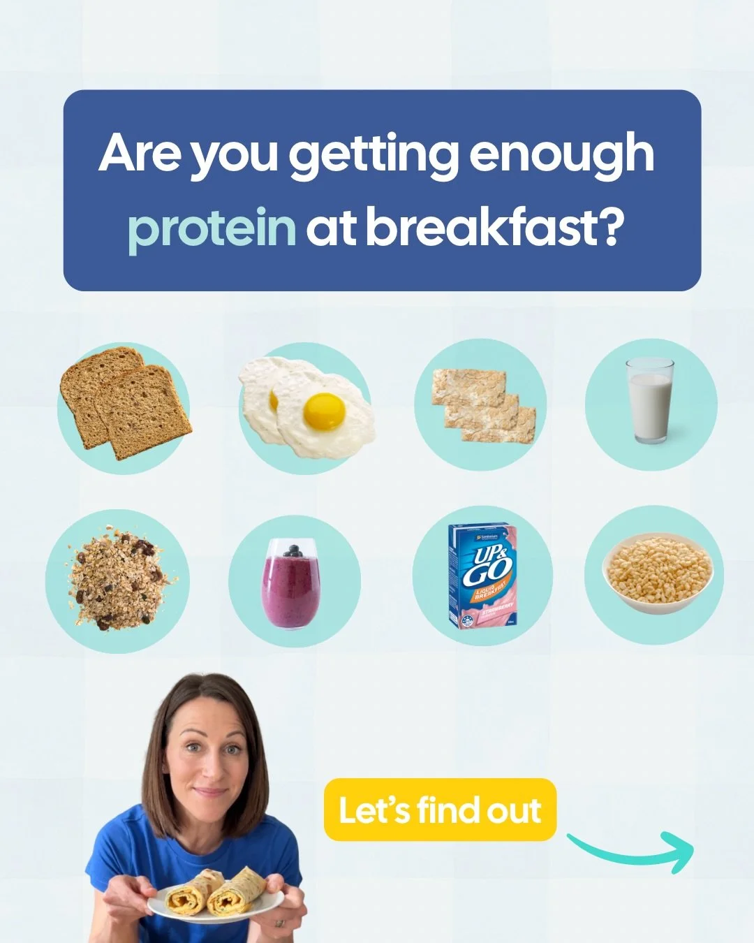 🥳 Comment BREAKFAST for my FREE protein guide and easy breakfast ideas with eggs! 🍳👇

Including enough protein at breakfast can help you:

✓ Feel fuller for longer
✓ Support muscle maintenance and repair
✓ Support bone health

&hellip;and eggs are