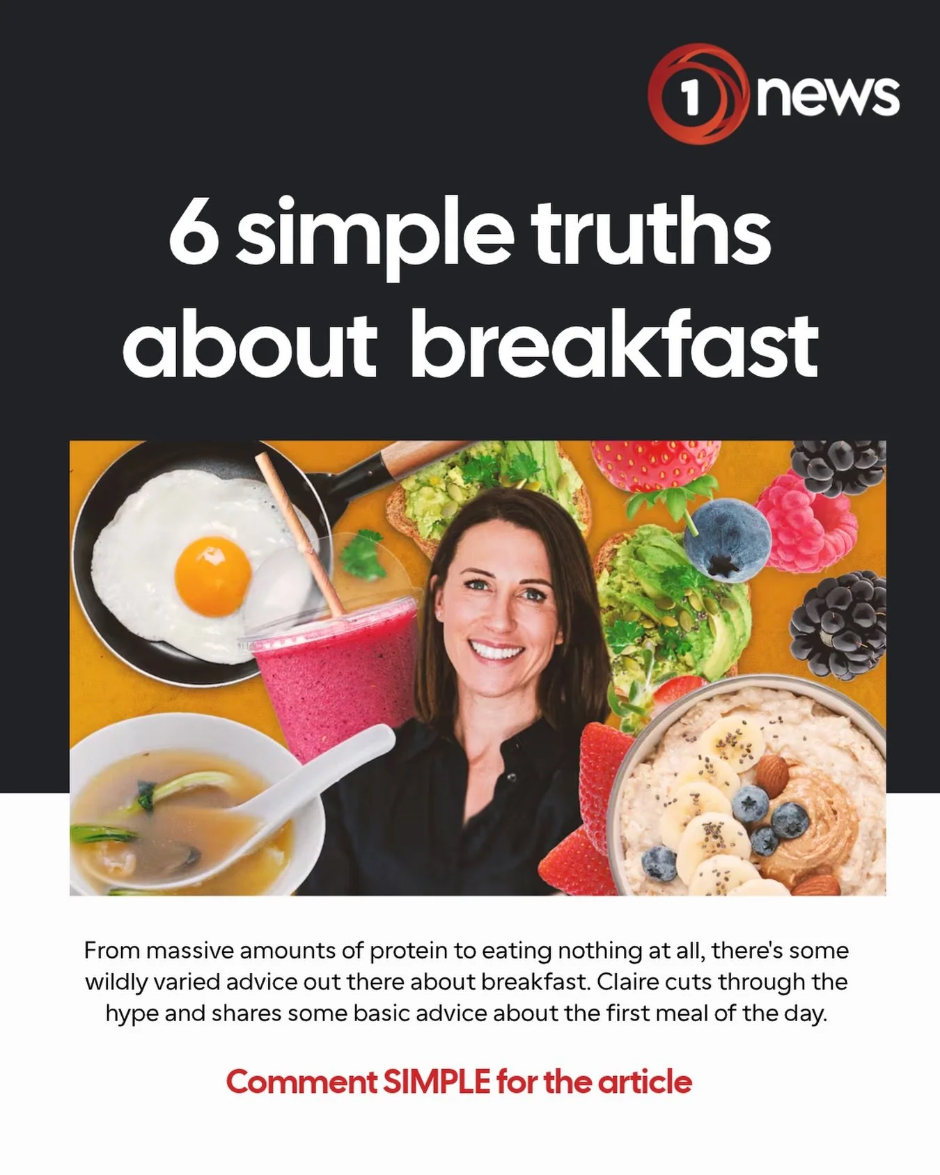 🤔 Does your breakfast keep you going, or are you searching for snacks by 10am?

With so much advice about what to eat in the morning, it&rsquo;s easy to start second-guessing your usual bowl of cereal!

In my 1News article, I&rsquo;m making breakfas