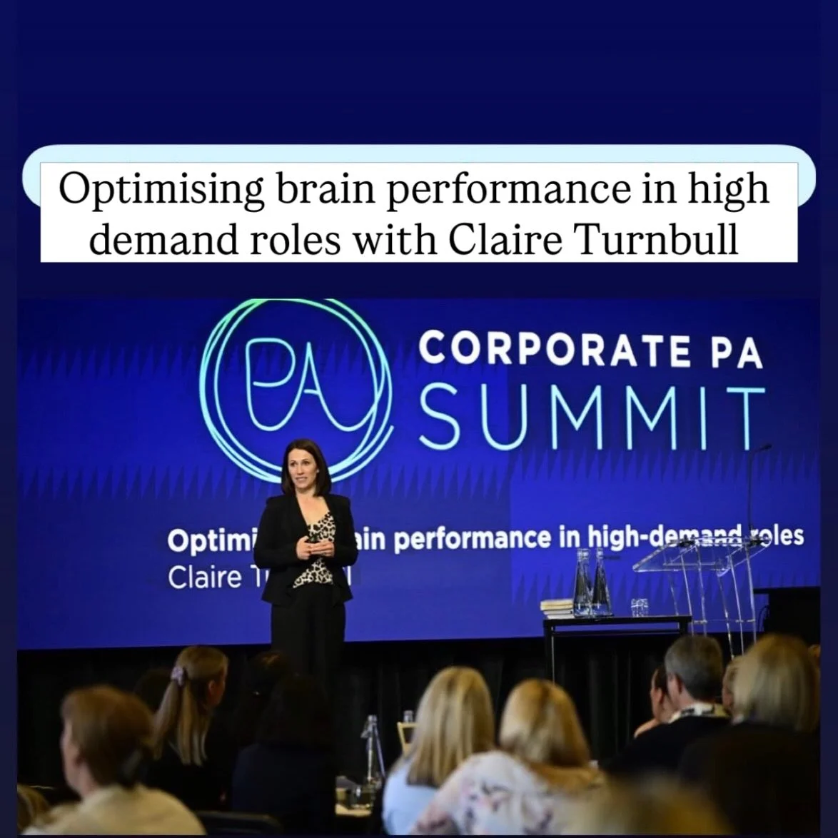 🖤 What a cracking day with 200 incredible PAs and EAs from NZs largest businesses. An absolute privilege to speak about cognitive performance and how to be your best, with the learnings from my brain injury in the mix. 

Thanks for having me&hellip;