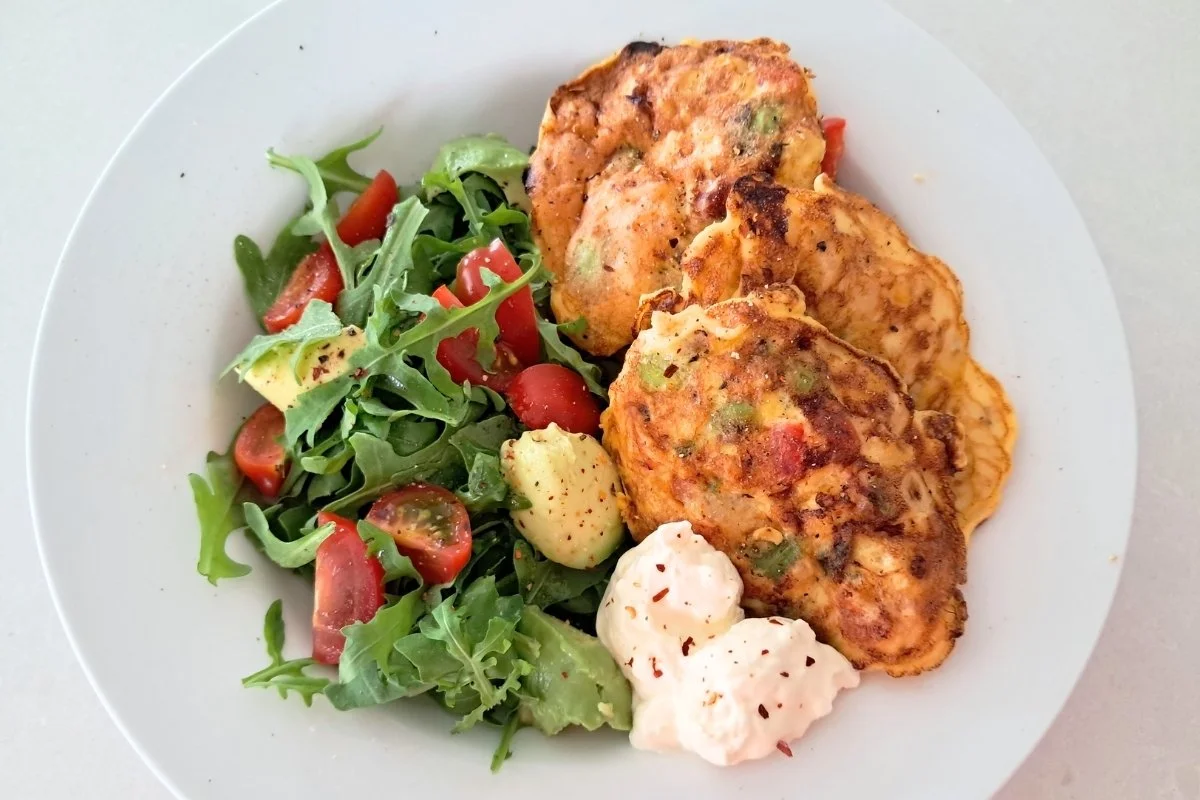 Corn, Veg and Cottage Cheese Fritters