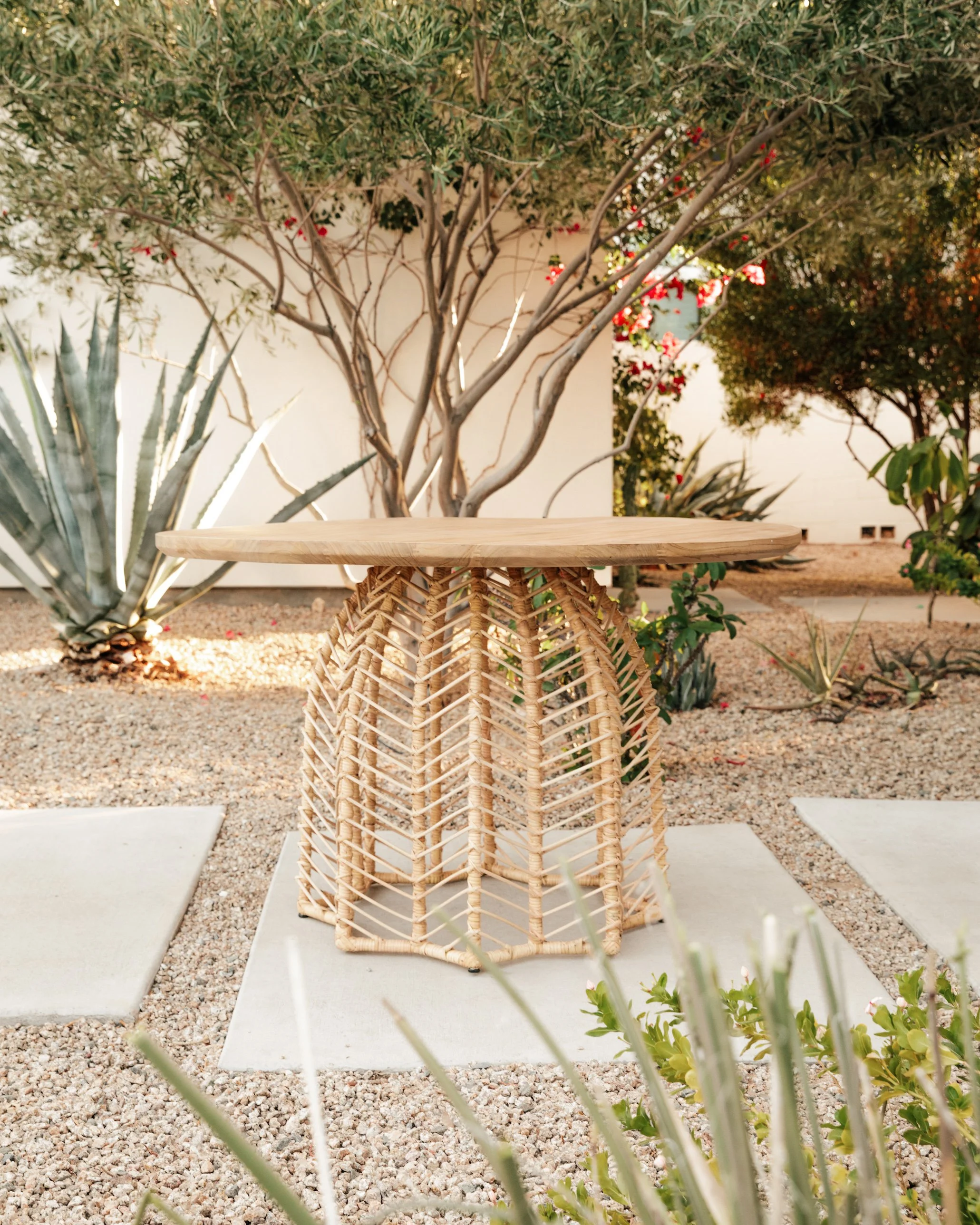Natural Weave Cafe Table