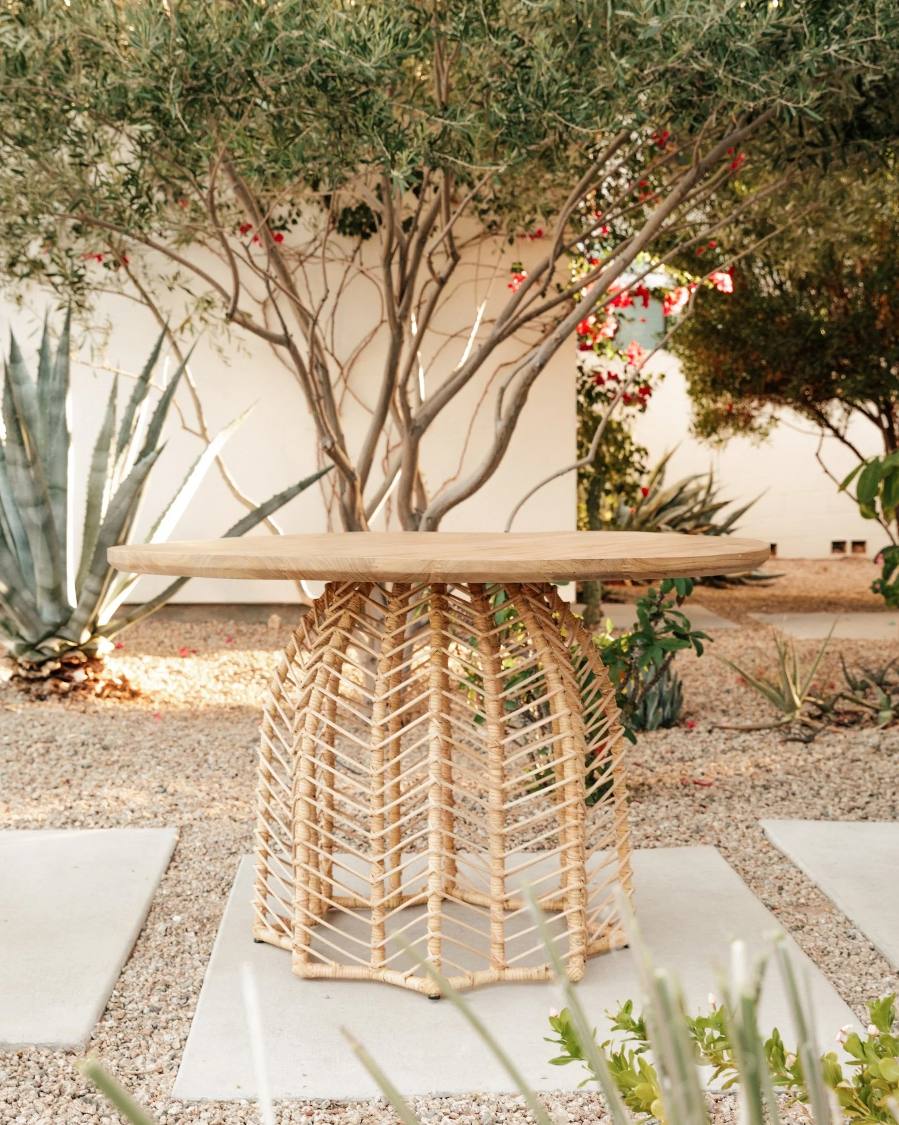 Natural Weave Cafe Table
