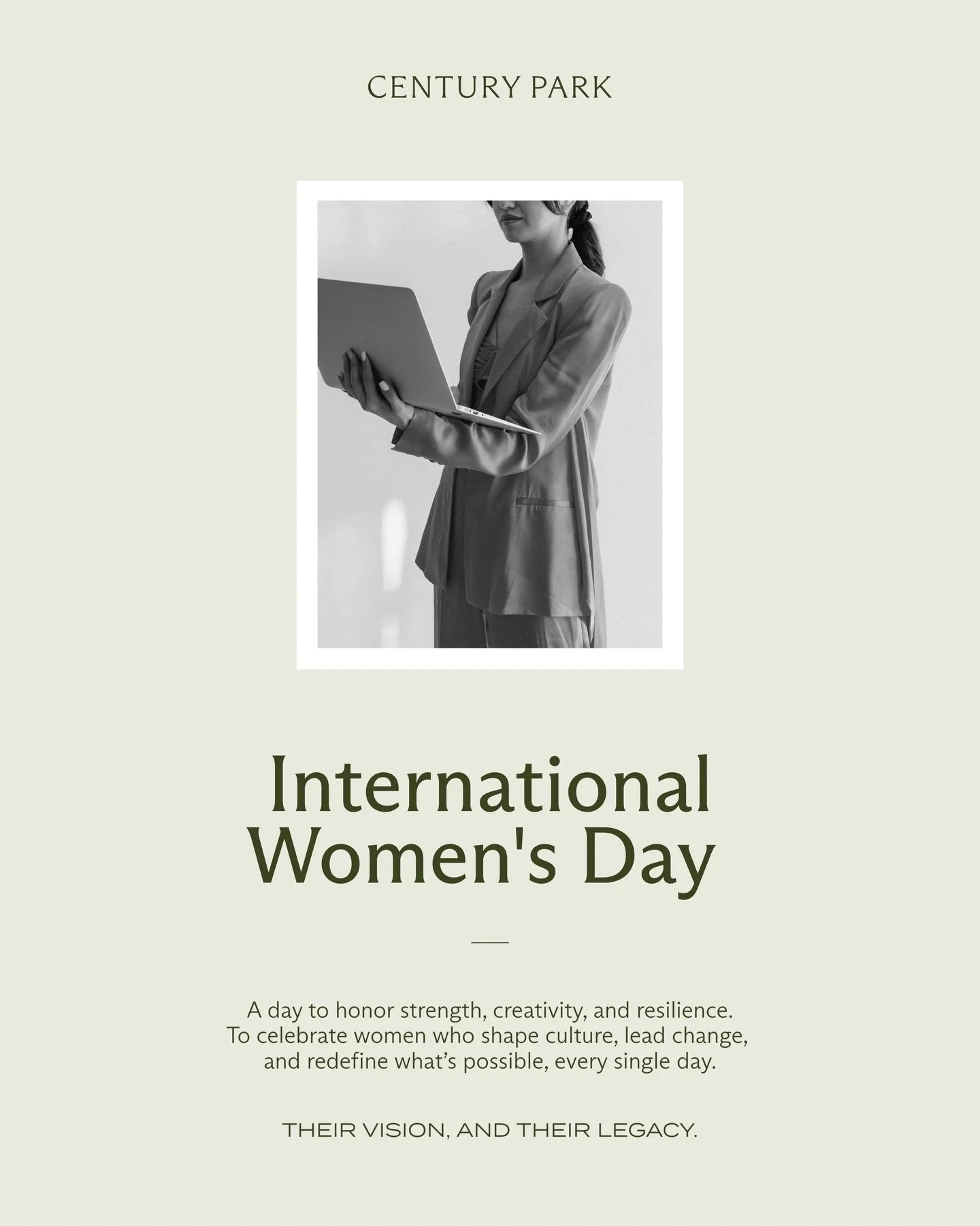 At Century Park, we celebrate the women whose vision, leadership, and creativity shape the communities around us. 
.
.
.
.
#InternationalWomensDay #bosswomen #officepark #centurycity #luxuryoffice