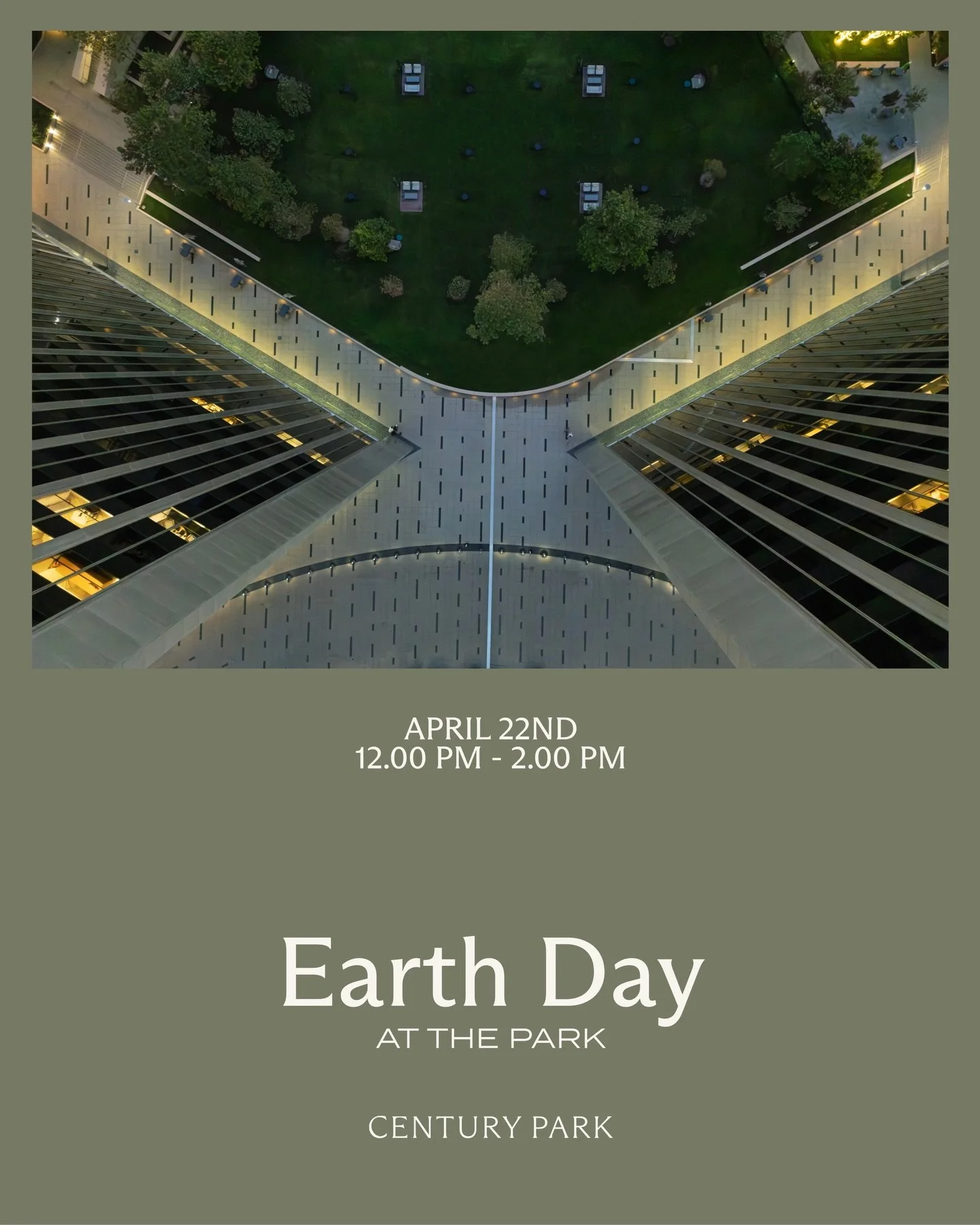 Earth Day at the park tomorrow🌿 join us from 12&ndash;2pm
.
.
.
.
#earthday2026 #centurycity #centurypark #luxuryoffice #losangelesoffice