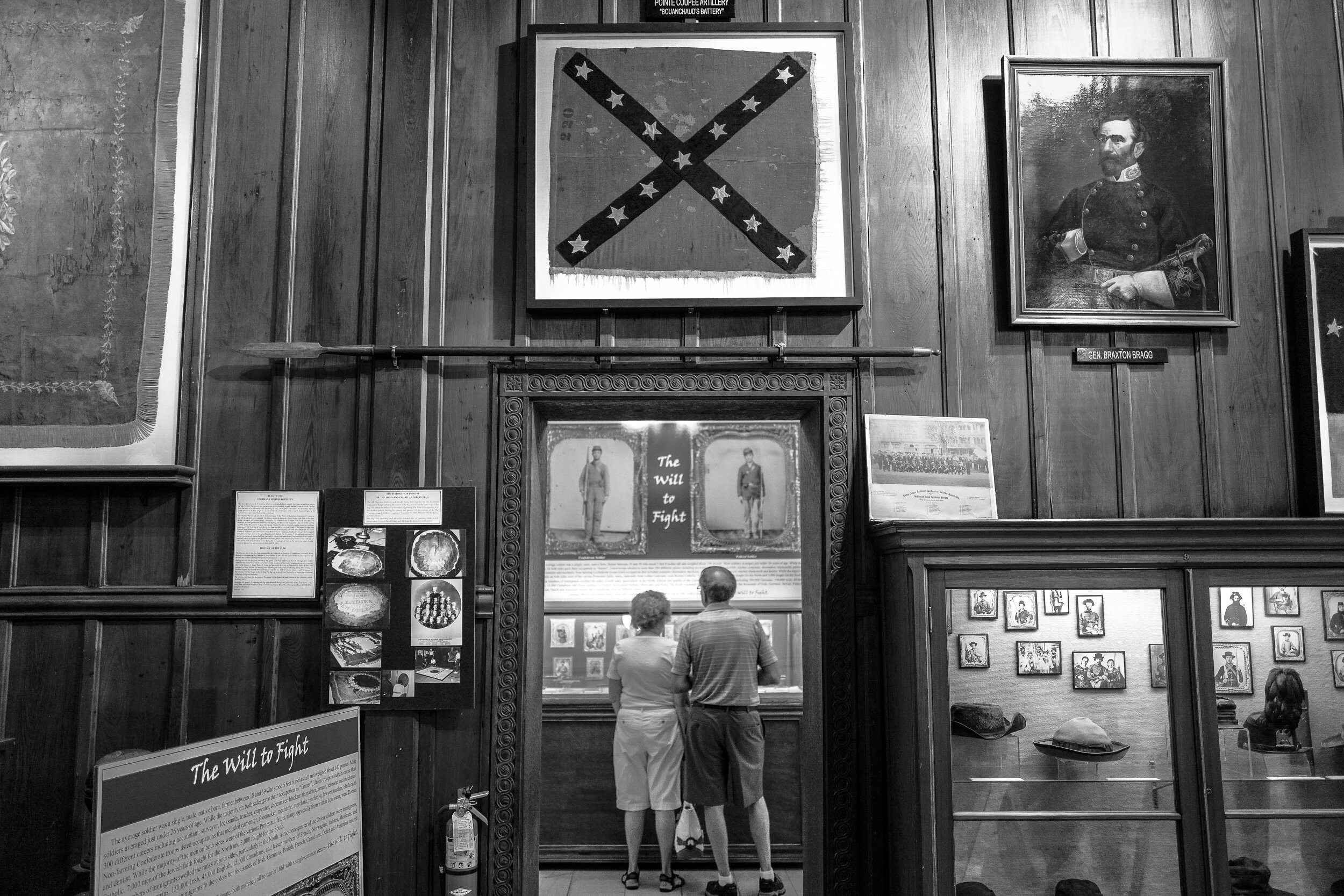 Patrons at Confederate Memorial Hall Museum, which holds "one of the largest collections of Confederate memorabilia in the world " [iv]