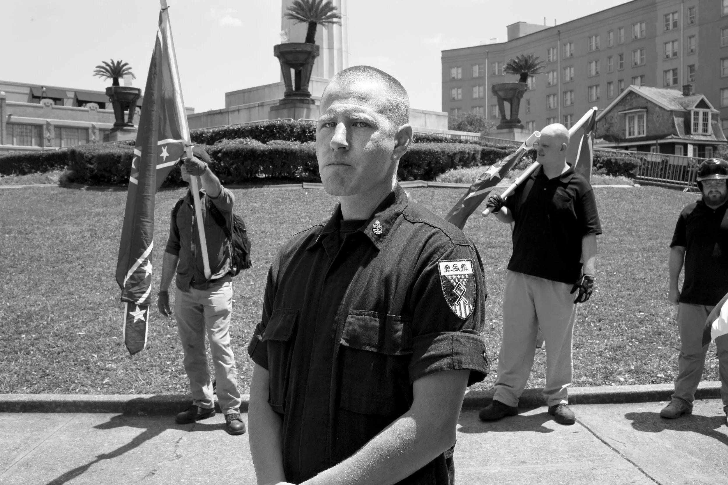 White Nationalists, rallying to defend Confederate monuments