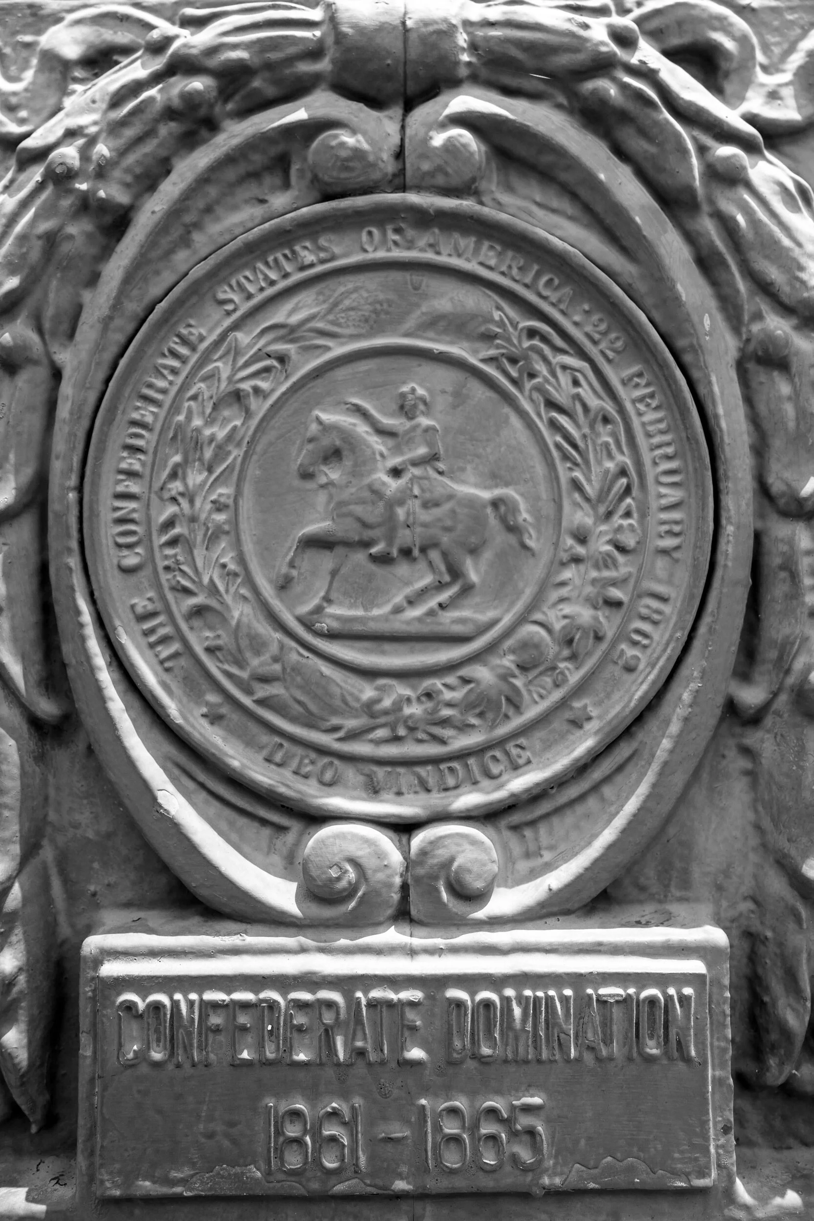 Embossed streetlamps throughout the city claiming "Confederate Domination: 1861-1865", though New Orleans' time in the Confederacy was only about a year before it was again under Union control [xviii]