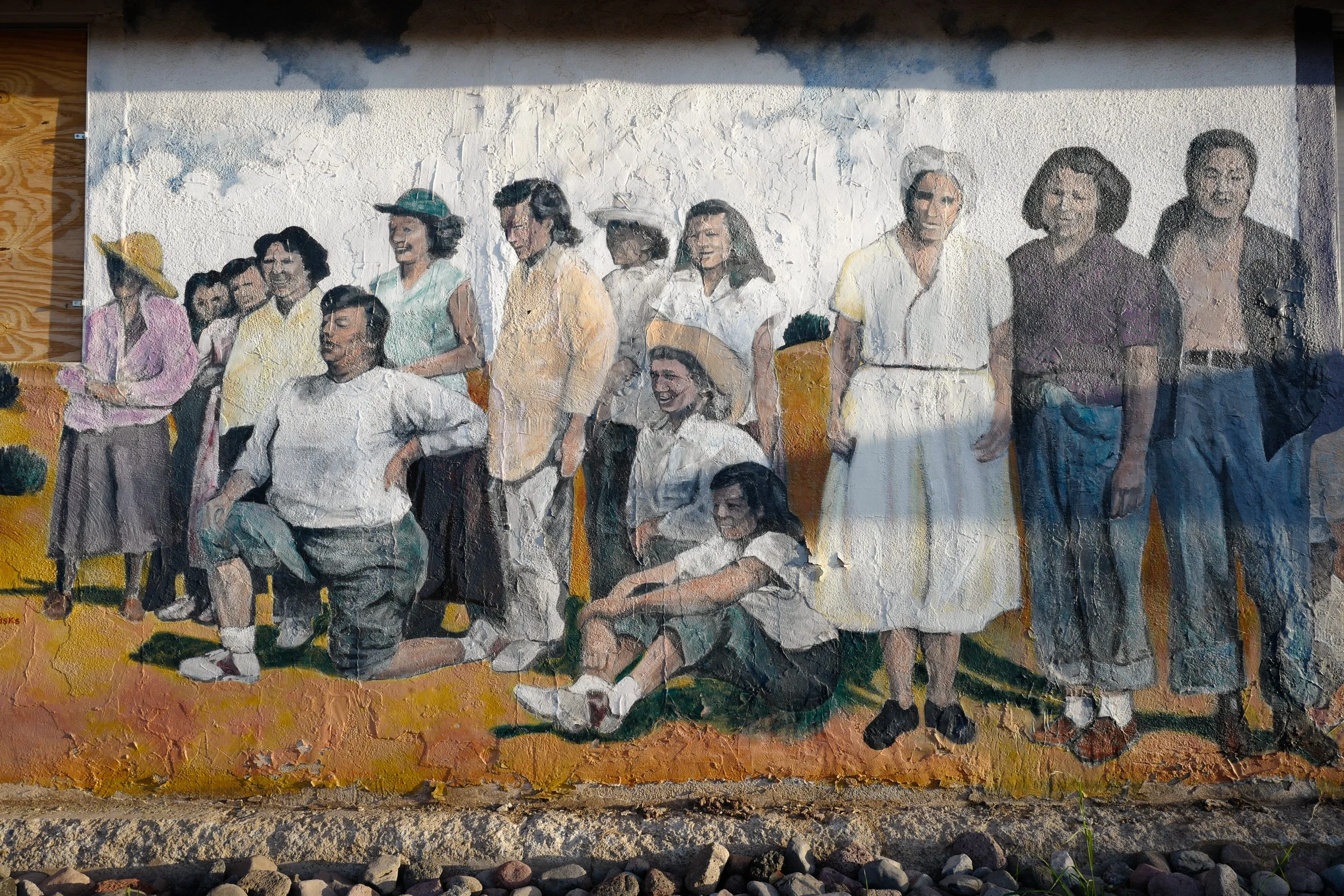 1952 Empire Zinc “Salt of the Earth” strike—Mural on the historic, now-abandoned Local 890 Union Hall. Created by local artists and students, the mural honors the women who endured violence and imprisonment to support the International Union of Mine 