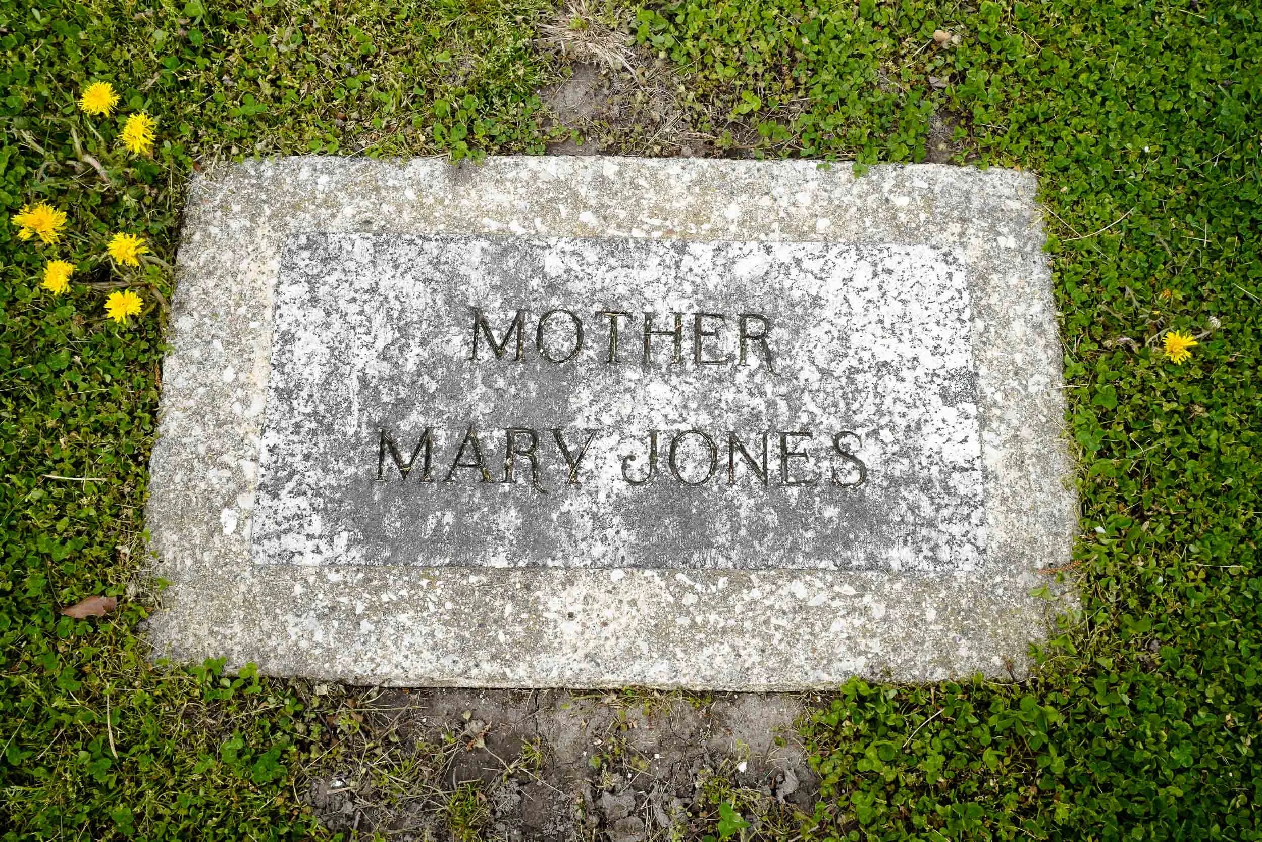 Mary “Mother” Jones—Headstone at the Mother Jones Monument, Union Miners Cemetery. Arguably America’s greatest labor organizer, Mother Jones traveled tirelessly across the country, risking her life to advocate for the nation’s most vulnerable workers