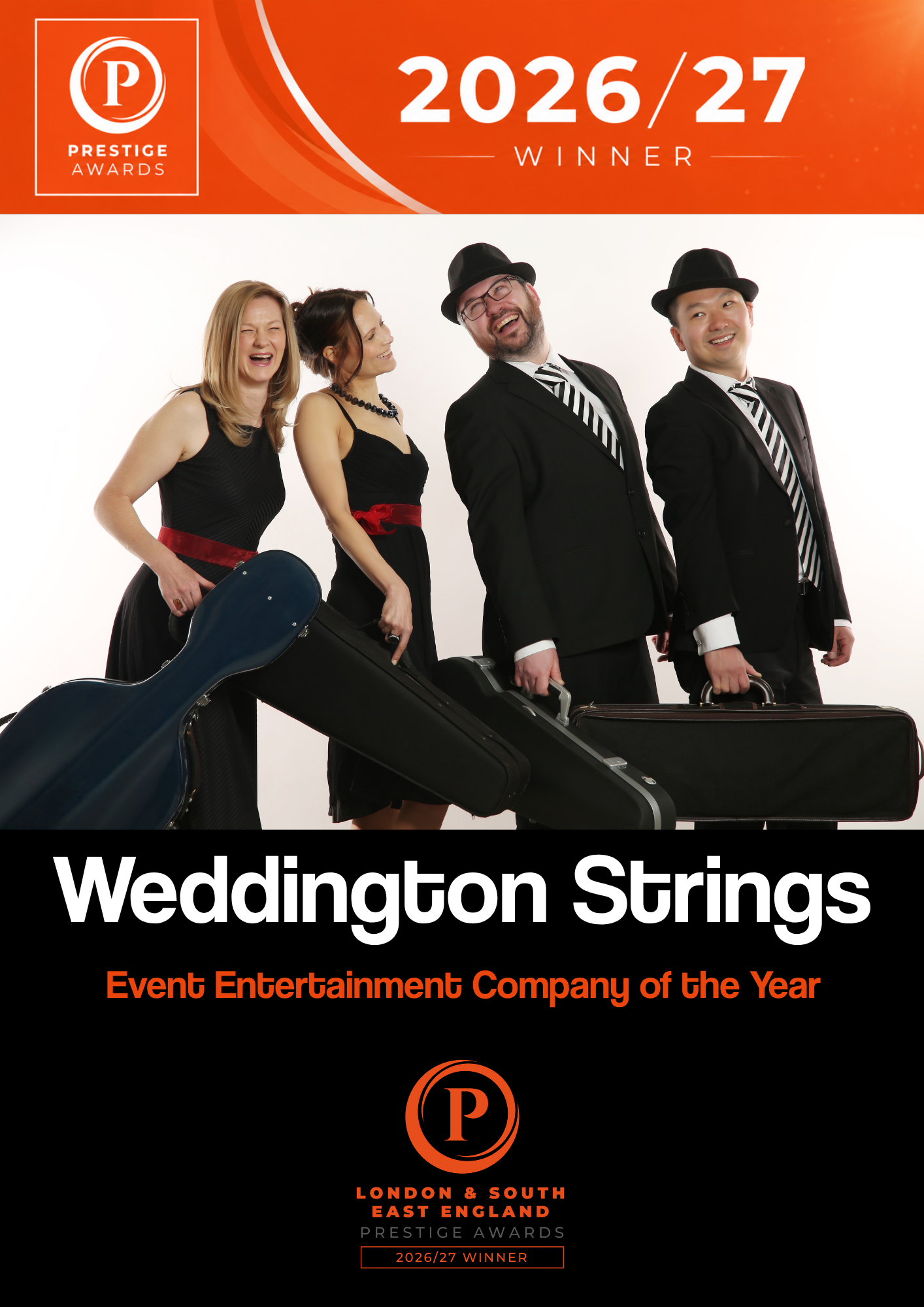 WEDDIES WIN 2026/27 PRESTIGE AWARDS LONDON &amp; SOUTH EAST - EVENT ENTERTAINMENT COMPANY OF THE YEAR!