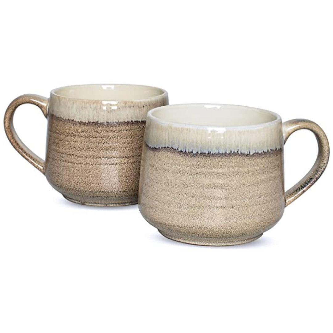 Bosmarlin Large Ceramic Wide Coffee Latte Mug Set of 2, 18 Oz, Big  Stoneware Tea Cup for Office and Home — The Verse