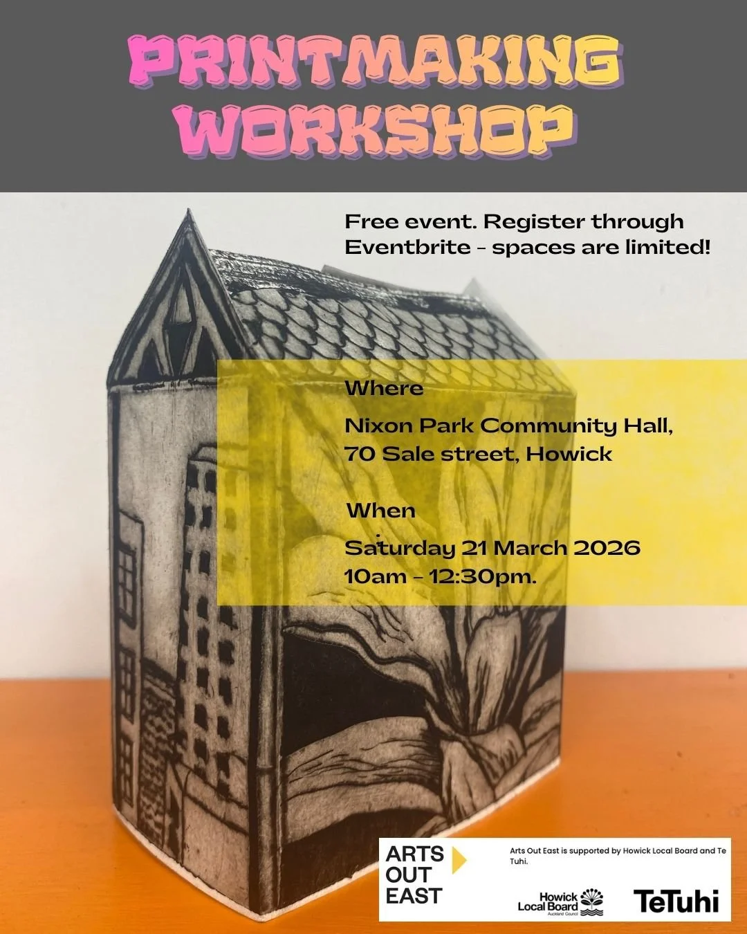 Ina Arraoui: Community Printmaking Workshop inspired by home
