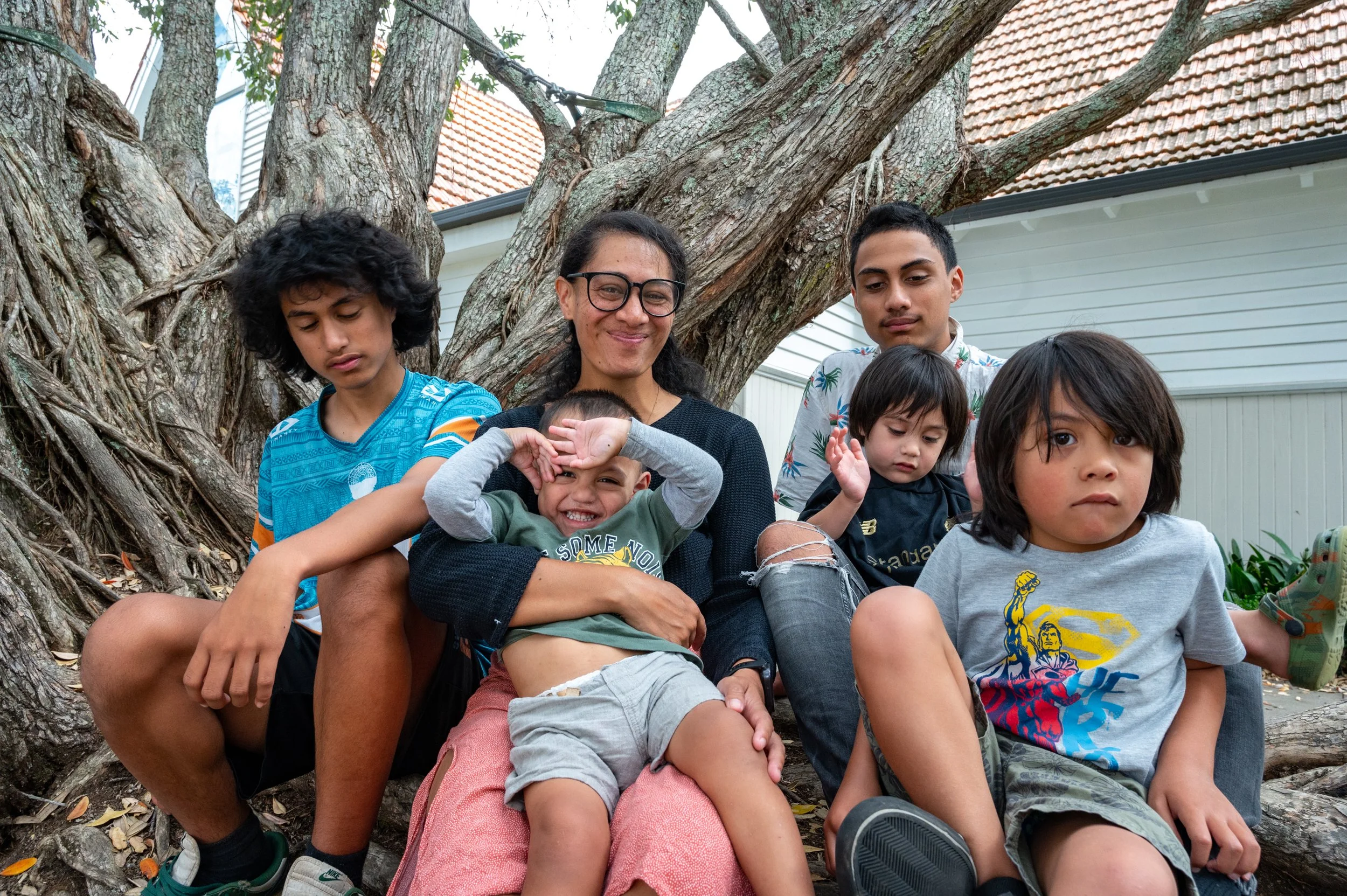 Natasha West and whānau