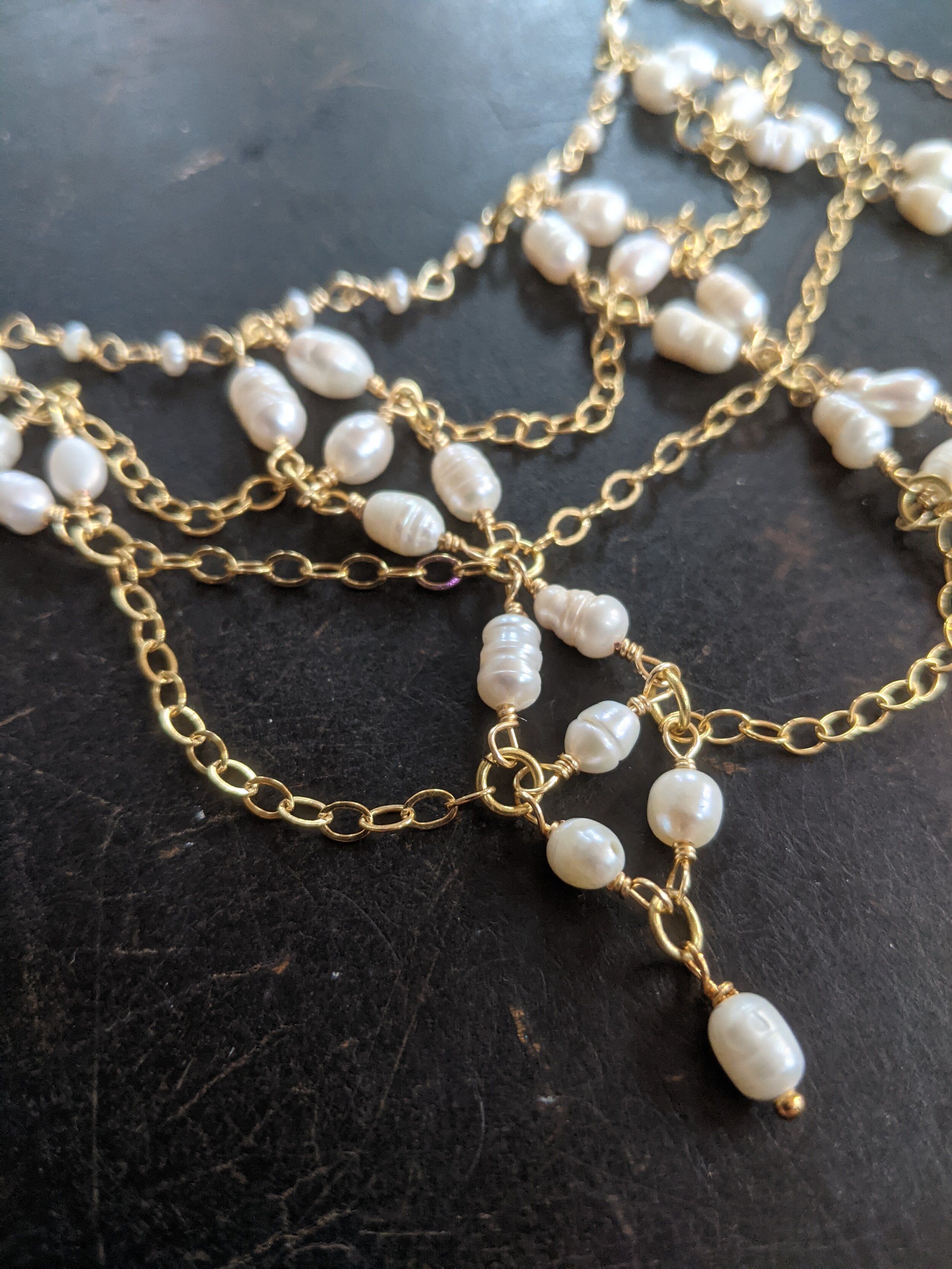 22k Pearl Necklace JYG-2304-08263 – Jewelegance