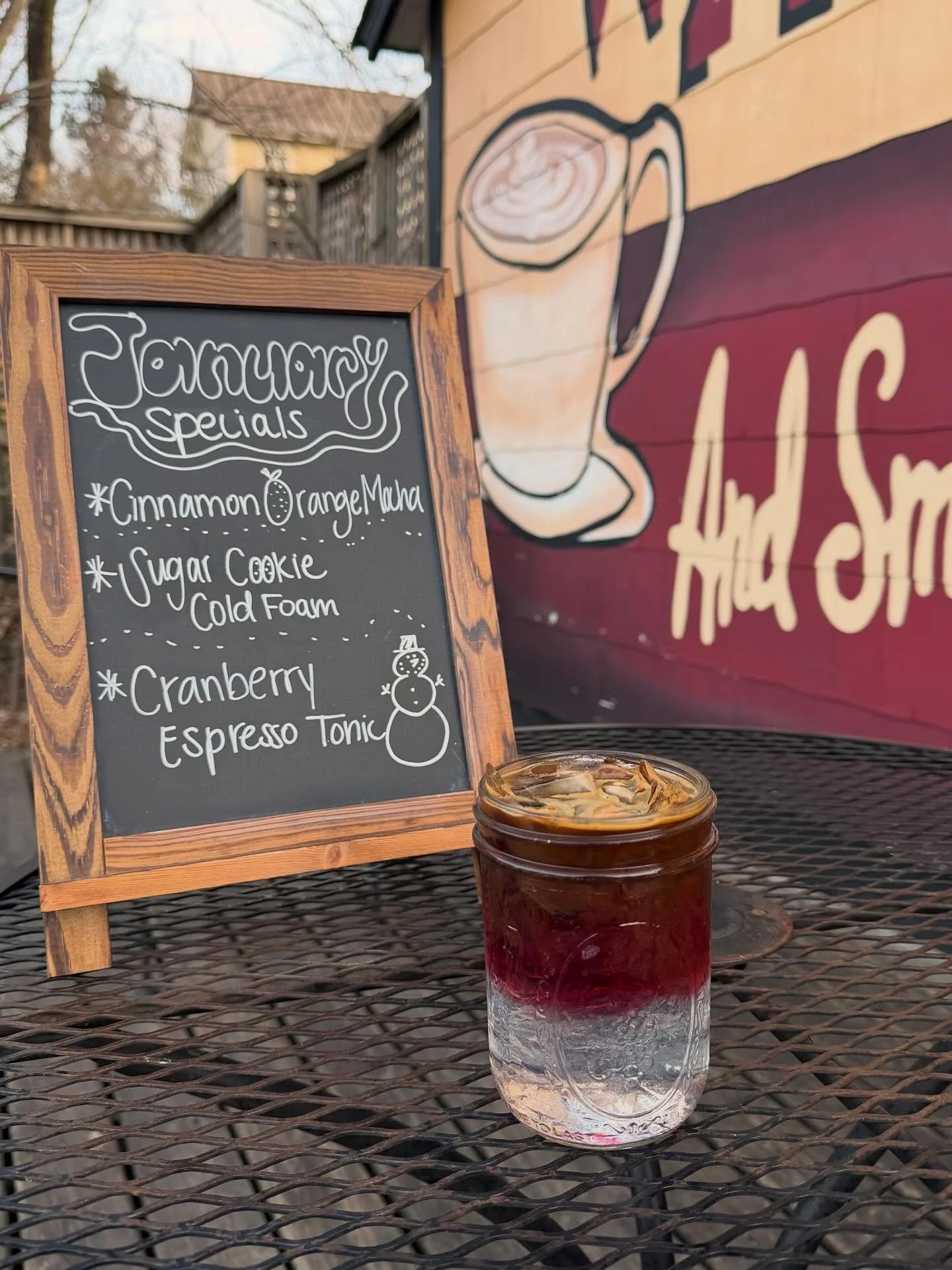 Happiest New Year and Happy January drink specials!!!! 🪩🩵❄️ starting the year off right with our wintertime cult favorite Cinnamon Orange Mocha! 🍊🍫 Yaaaaaaa baby! Love to see it, love to taste it! And don&rsquo;t worry, Cranberry Espresso Tonic i