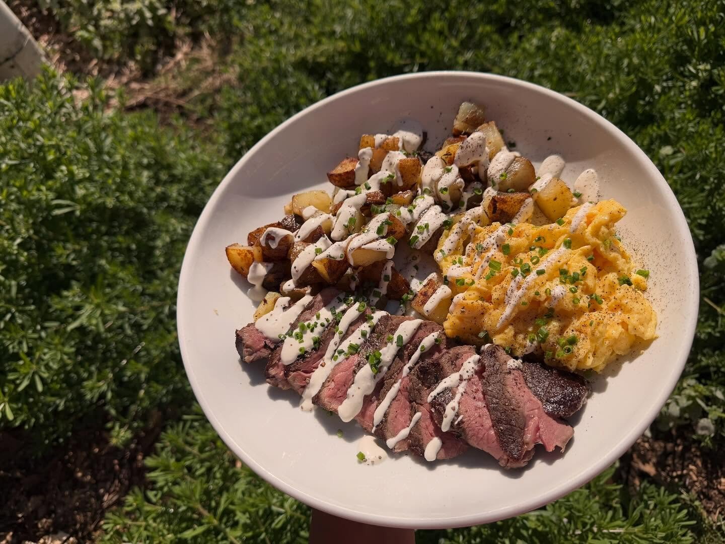 Yall already knooooooow our steak and eggs is the best on the block so ya better get here quick! Half face sirloin, confit red potatoes, two eggs your way, horsey sauce! Giddy up!!!! 🏇🏇🏇 

.
.
.
.
.
.
. 
.
.
.
.
.
.
#828isgreat #asheville #avl #co