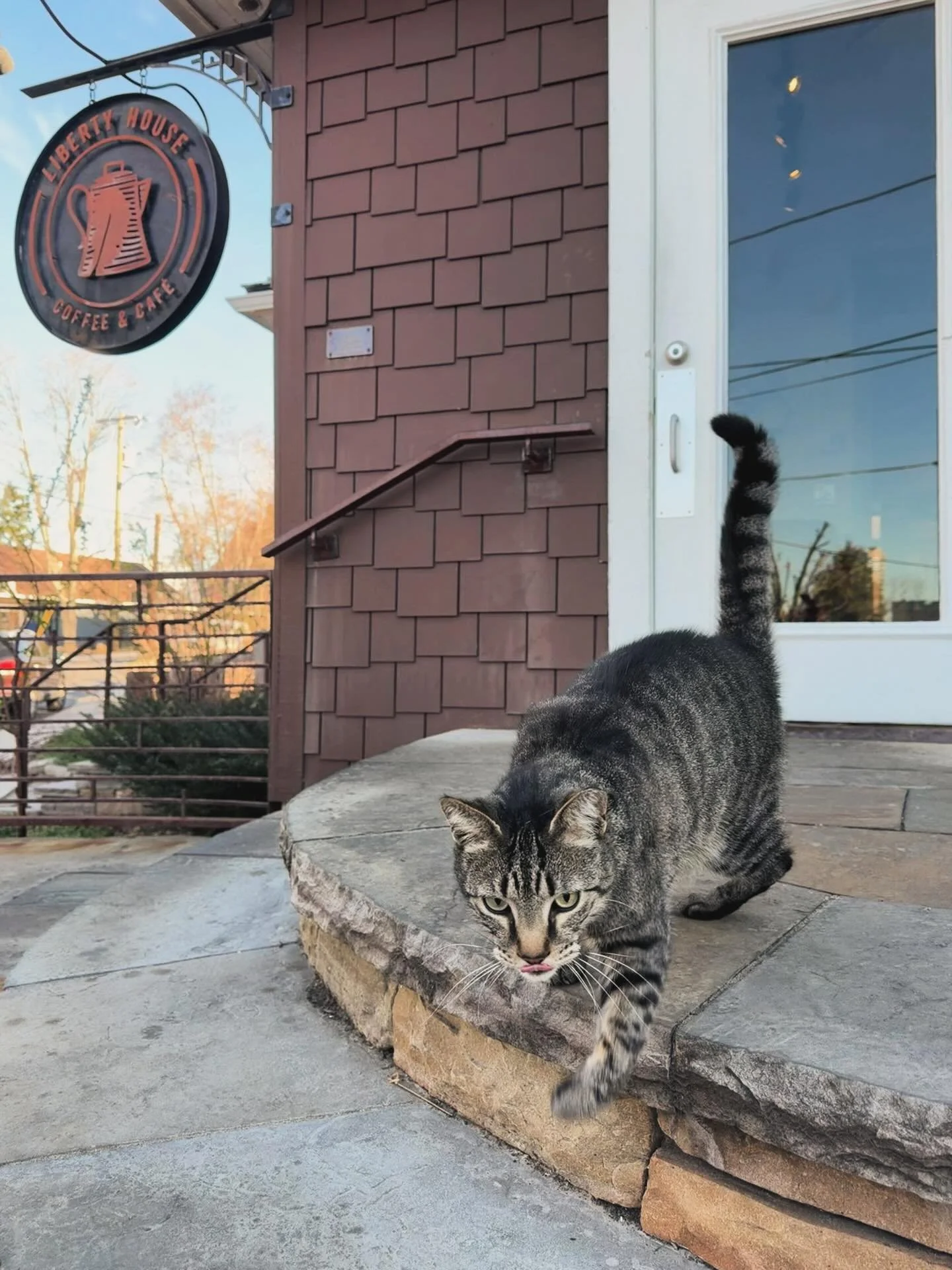 Y&rsquo;all gotta get here early if you wanna beat Charlie in line!!!! Everyone tell him congratulations because he holds the award for first customer in line ever day 🥇 He always orders a side of chicken and sits out on our beautiful patio to start