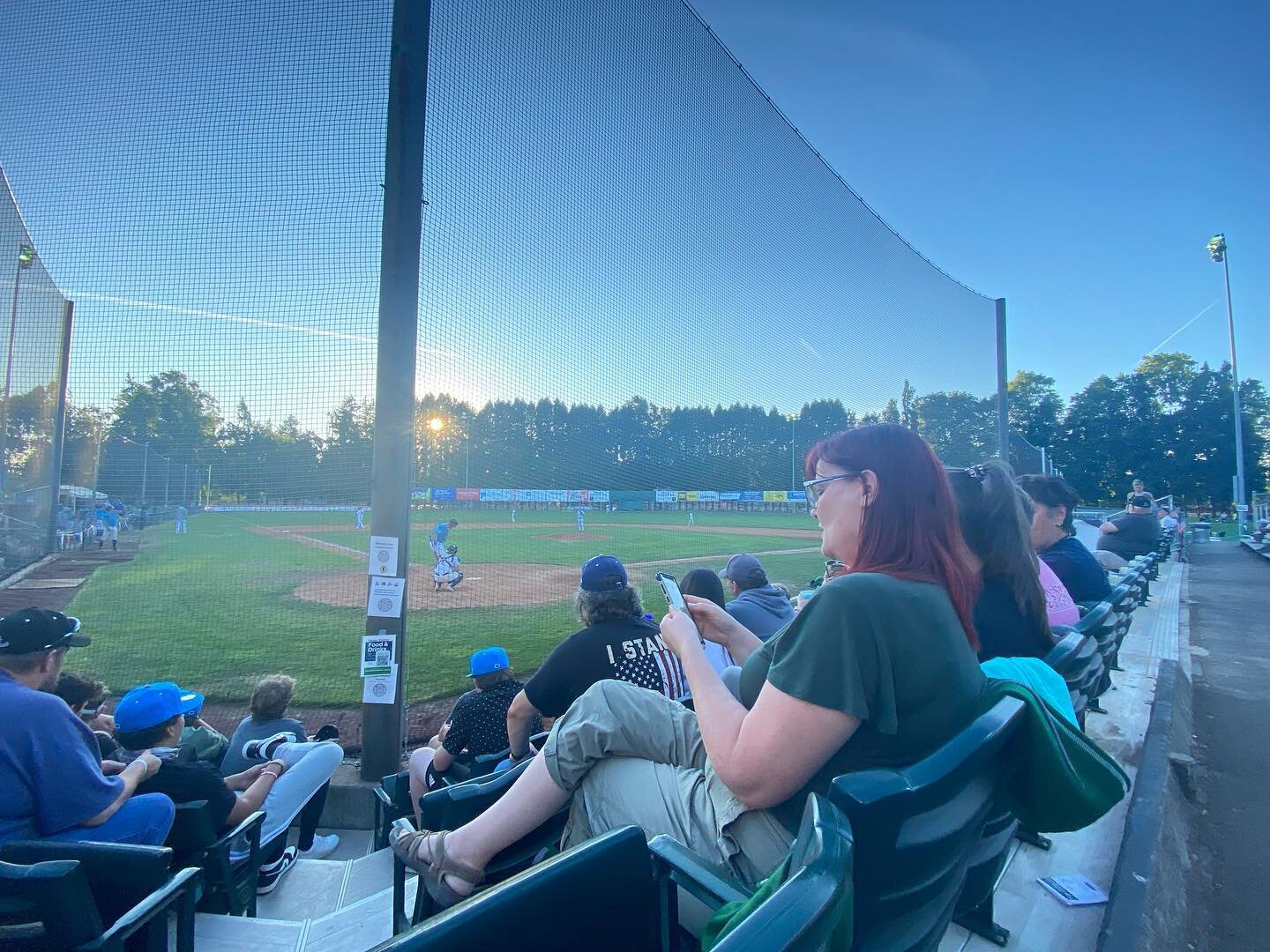 After 4 innings the Gherkins lead 5-0 at a beautiful night at Walker Stadium! ⚾️🌞