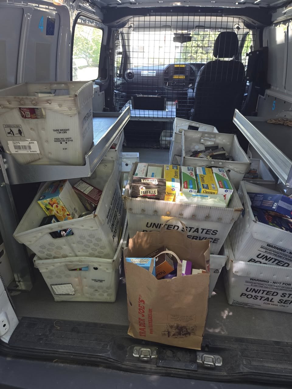 A huge thank you to the Weston Post Office who coordinated a food drive that produced 500 lbs of food for our pantry! (May '25)