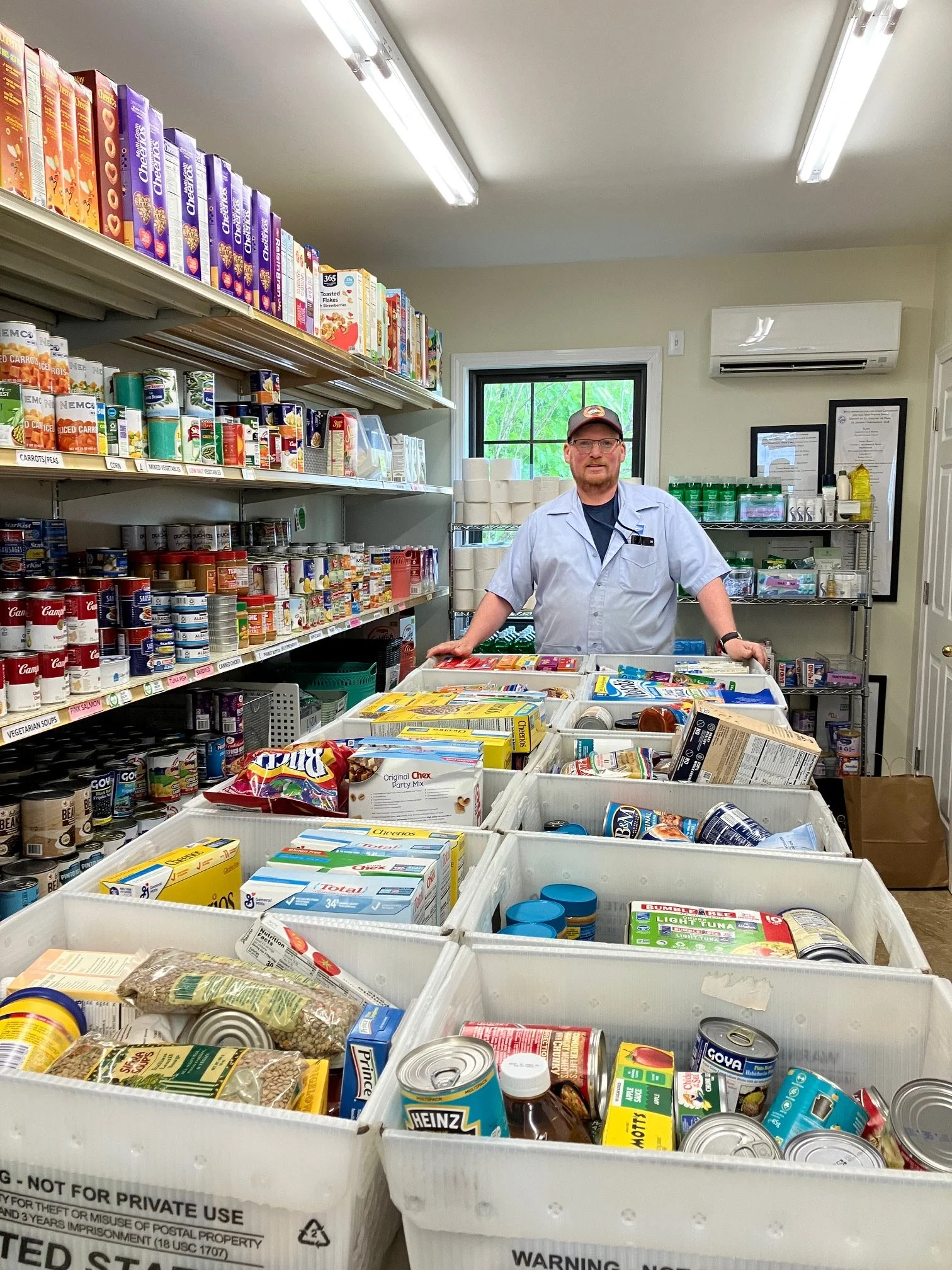 Thanks to Scott Mulcahey for organizing another successful food drive at the Weston Post Office. (May '26)
