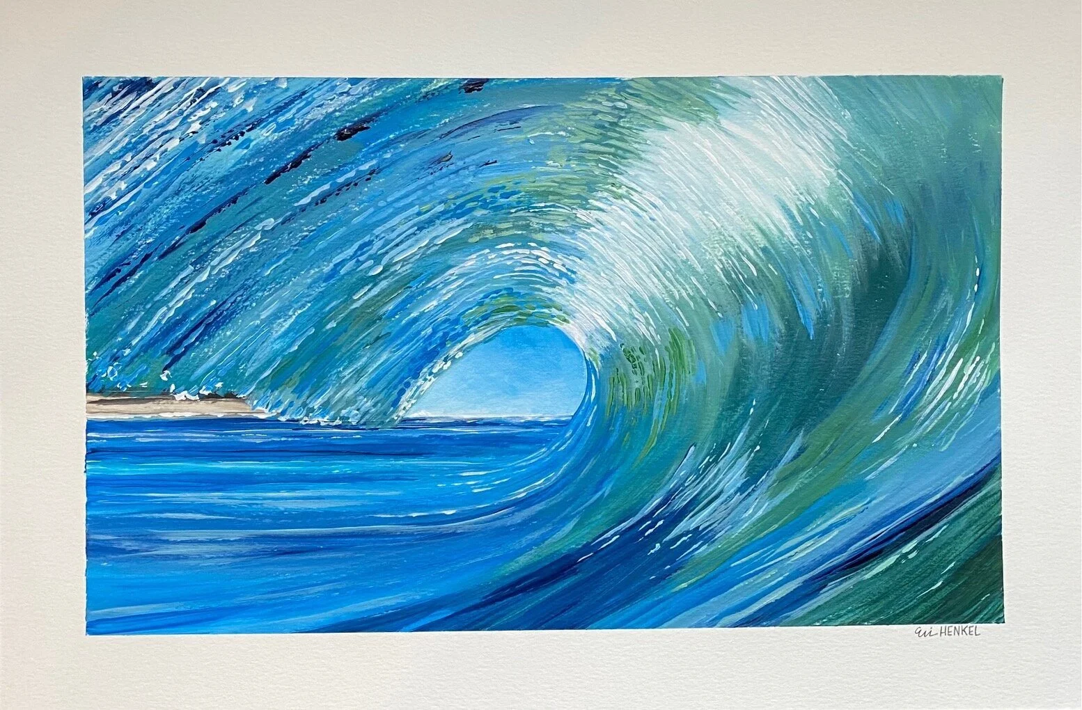 Wave on watercolor paper
18" x 12"
$95 unframed $125 framed