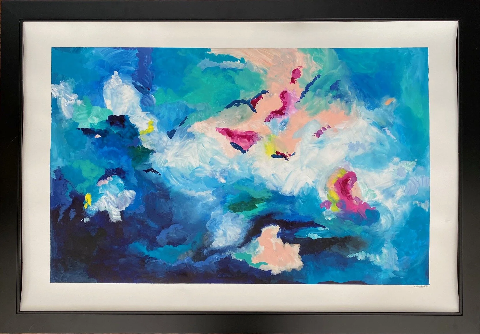 Abstract Blue
36" x 24" unframed $325
39" x 27" framed $400