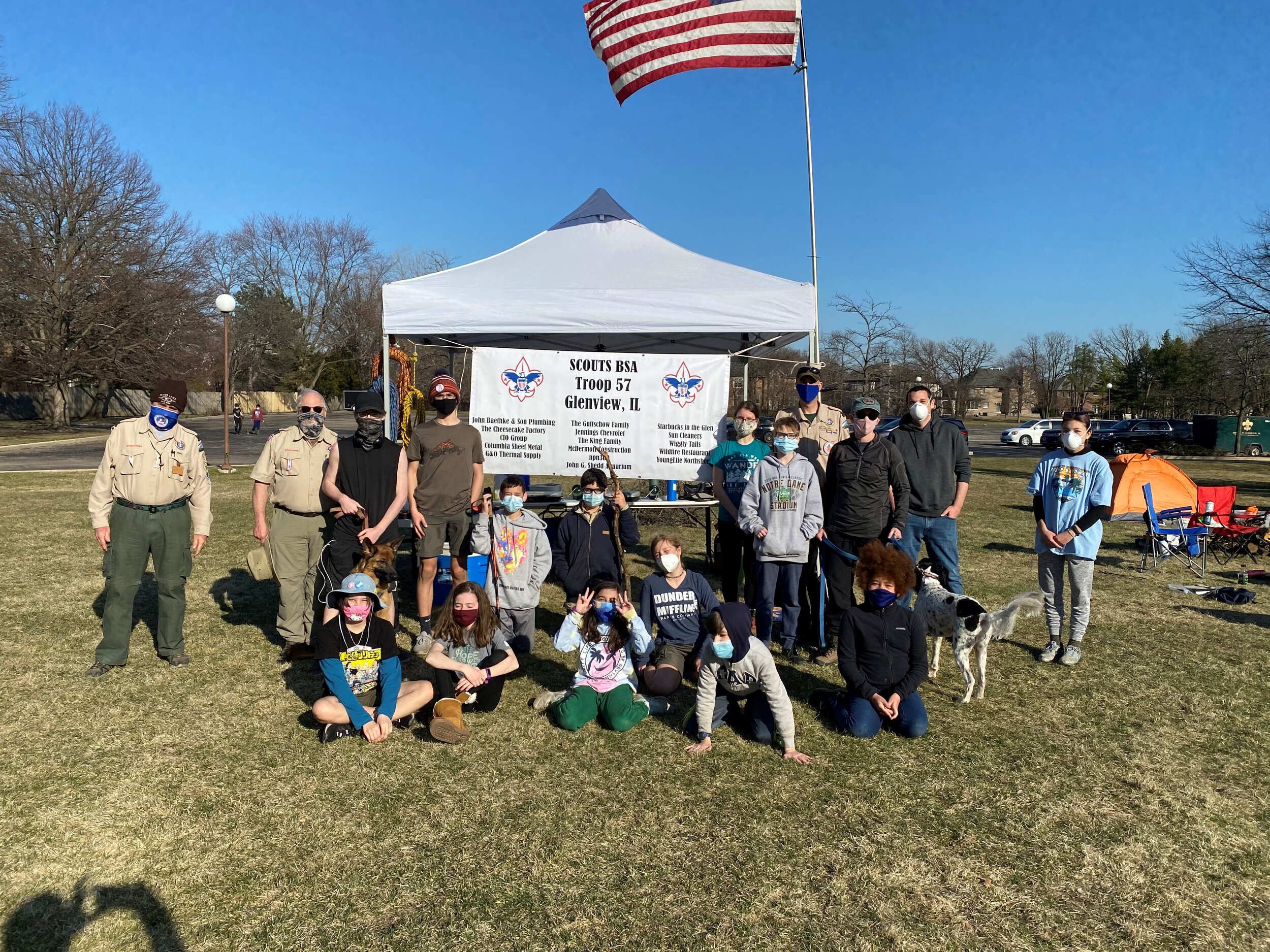 Troop 57B and Troop 57G together