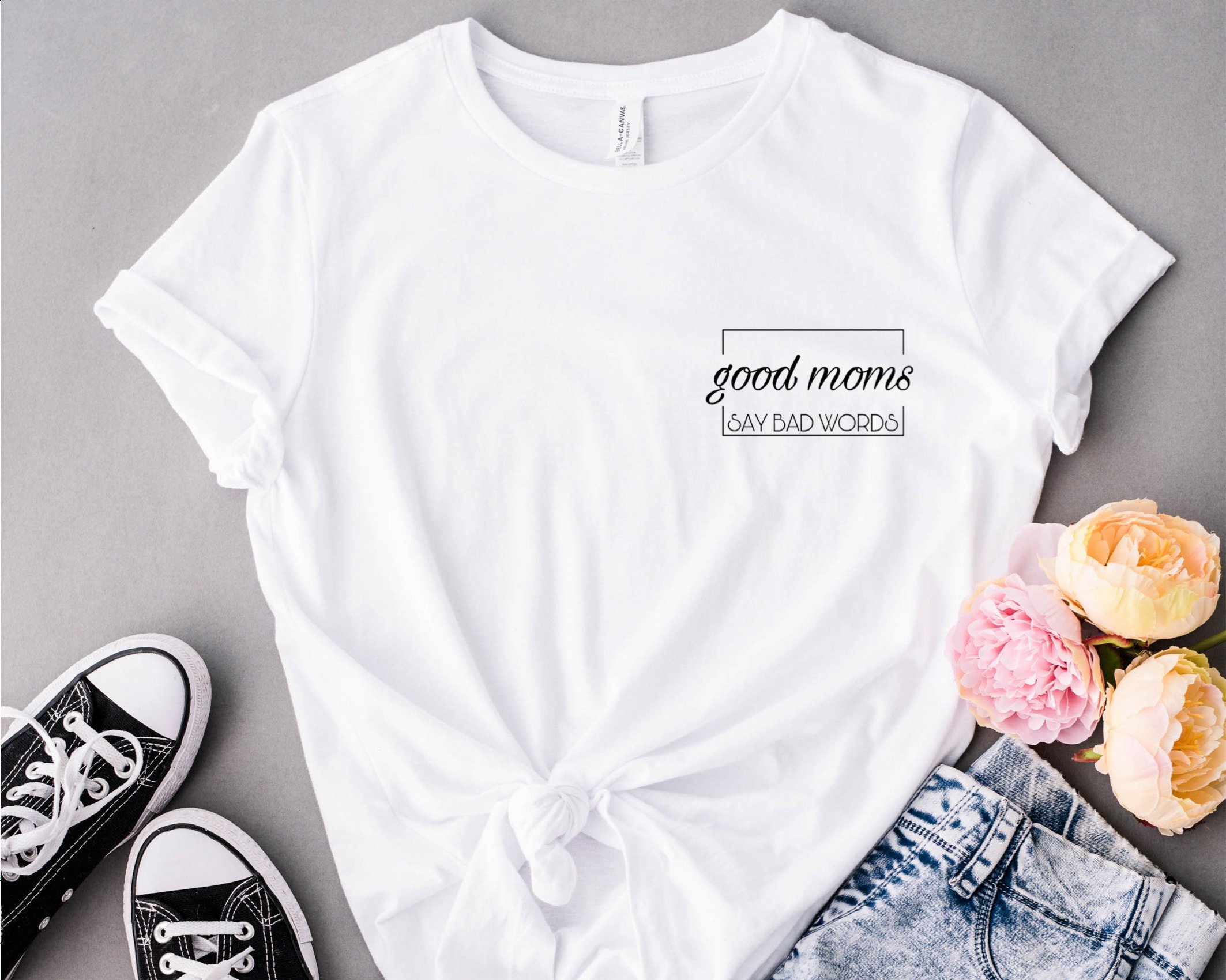 Good Moms Say Bad Words T-shirt, Mom Life Tee, Gift for Mom, Mother's Day Gift, New mom gift,Mama shirt,F-bomb mom, Cussing mom top