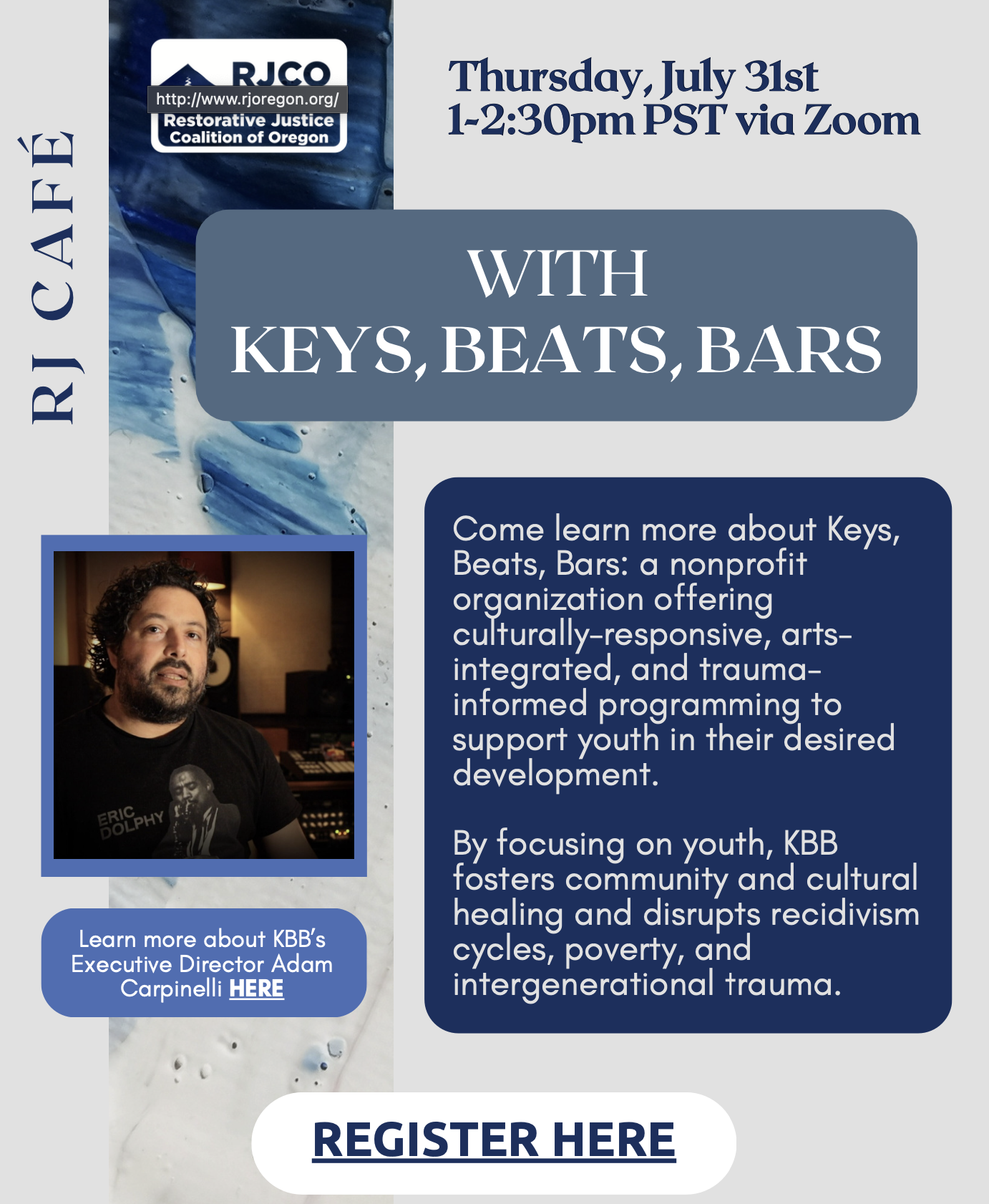 RJ Cafe with Keys Beats Bars