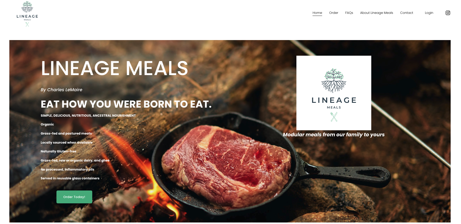 Website for Modular Meal Service (Chef)