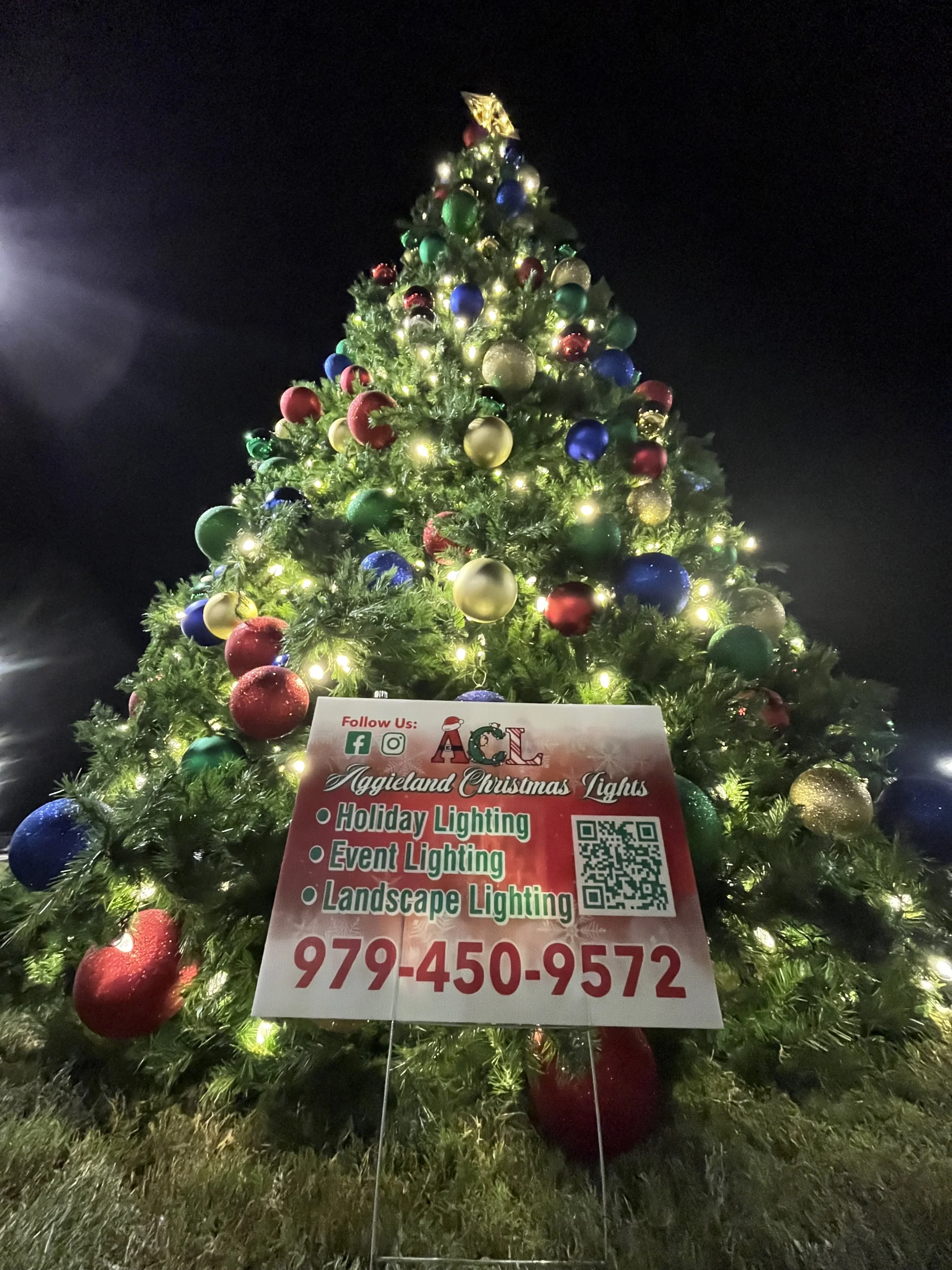 Grace Bible Church Christmas Tree Donated By Aggieland Christmas Lights