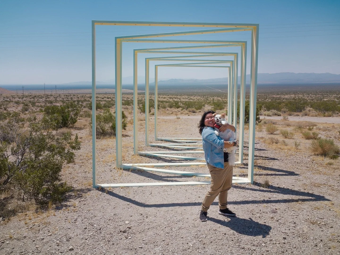 Angel and I have been driving between Reno and Vegas together for almost 10 years now, but this is our first time making the trip out here. I couldn&rsquo;t ask for a better road trip buddy. 🐶❤️