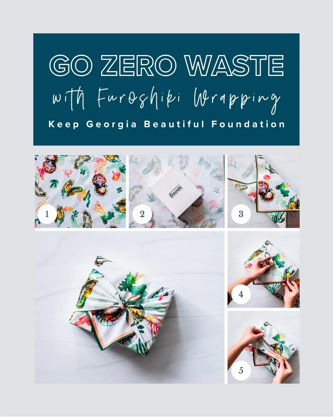 Still taking care of presents? Don't feel like running to the store to buy more paper? Try furoshiki wrapping with these five easy steps. All you need is a spare handkerchief, scarf, or other loose fabric. Reducing waste + looking gorgeous = a great 
