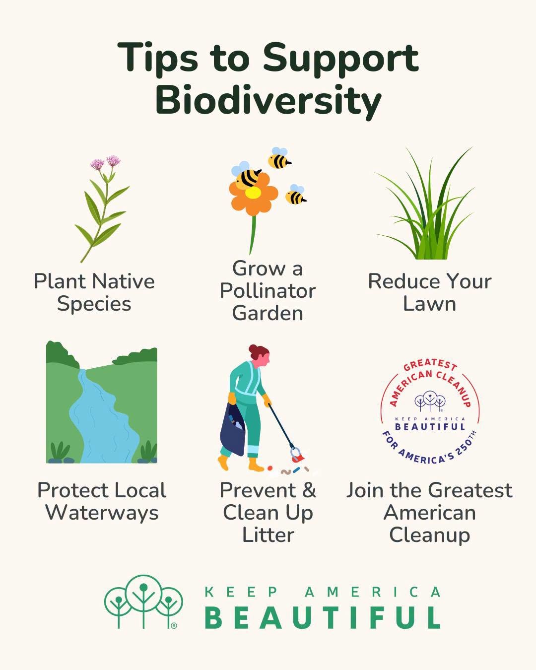 From bees and butterflies to trees, waterways, and wildflowers, biodiversity is what keeps our communities healthy, vibrant, and full of life. 🌿🦋

Every small action adds up! Whether you&rsquo;re planting native flowers, picking up litter, or creat