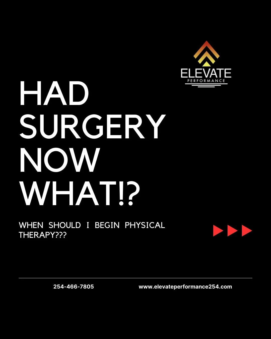 The best results aren&rsquo;t an accident - they are the result of starting early 

Not sure when you should start PT? DM us today and we can answer all your questions and get you started immediately. 💪

As always - your appointments are one on one 
