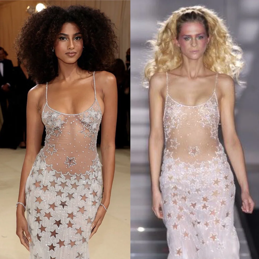 Imaan in Atelier Versace S/S 2002