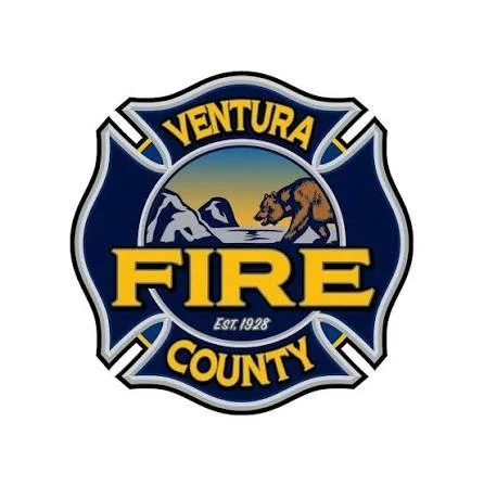 Ventura County Fire Department logo featuring a mountain and bear illustration with text 'Ventura County Fire' and 'Est. 1928'.
