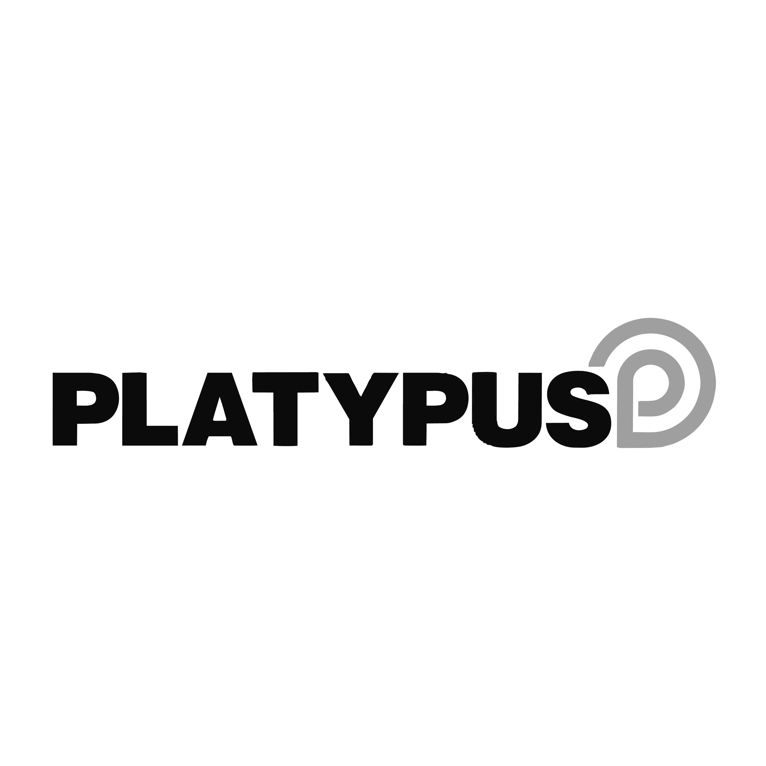 Logo with the text 'PLATYPUS' and a stylized circle design next to it.