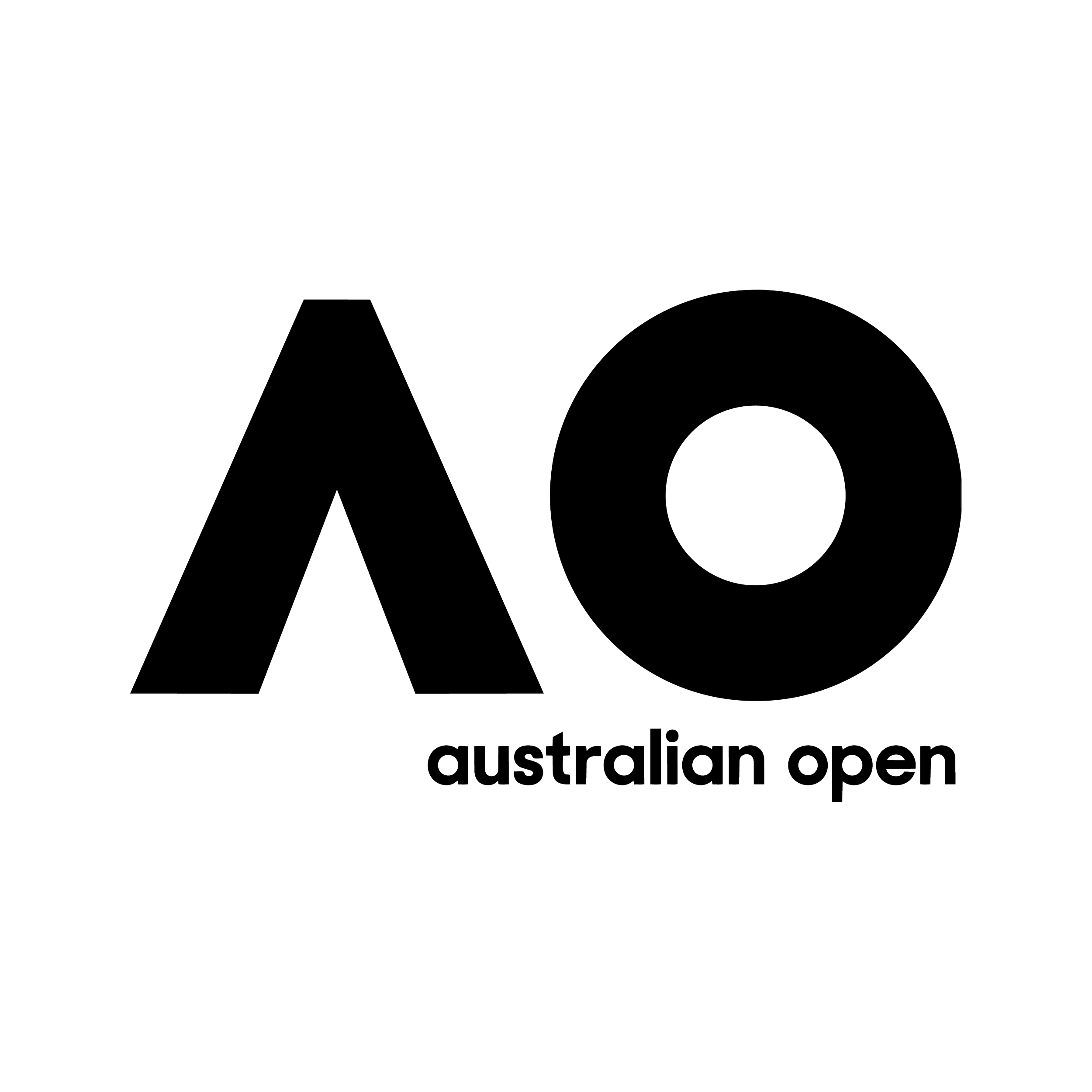 Logo of the Australian Open featuring the initials 'AO' and the words 'australian open' underneath.