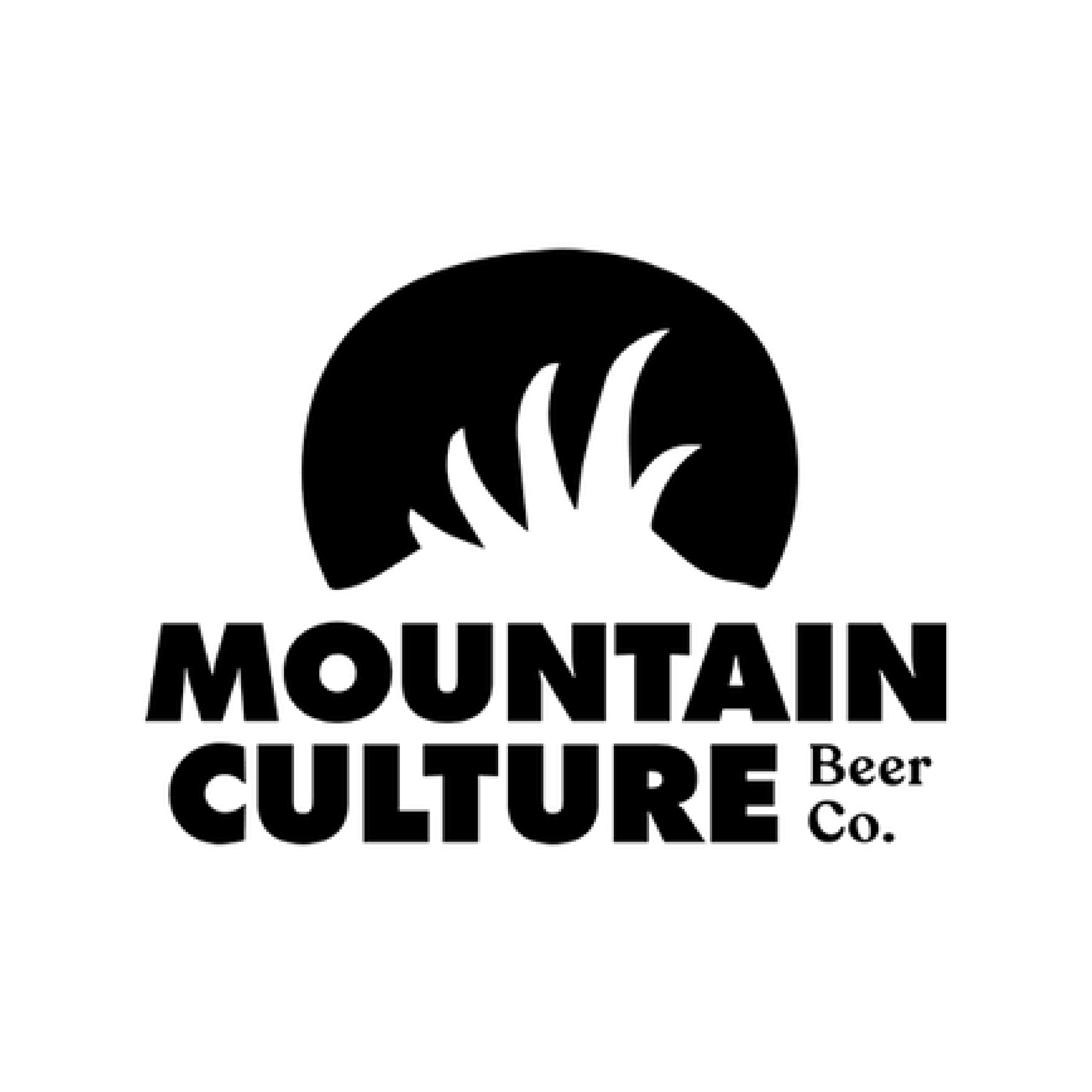 Logo of Mountain Culture Beer Co., featuring a mountainous landscape with a clawed hand reaching up above the words 'Mountain Culture' and smaller text 'Beer Co.'