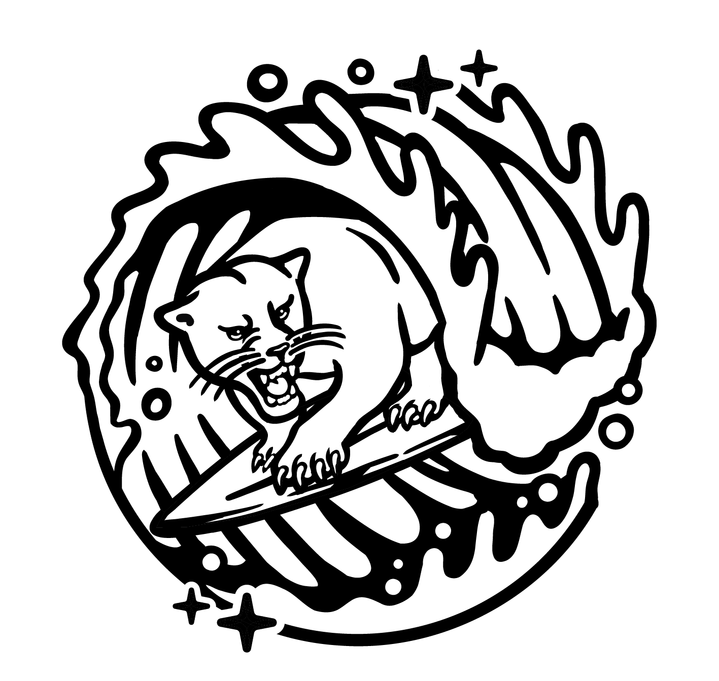 Outline of a dog's head with no detailed features or colors.