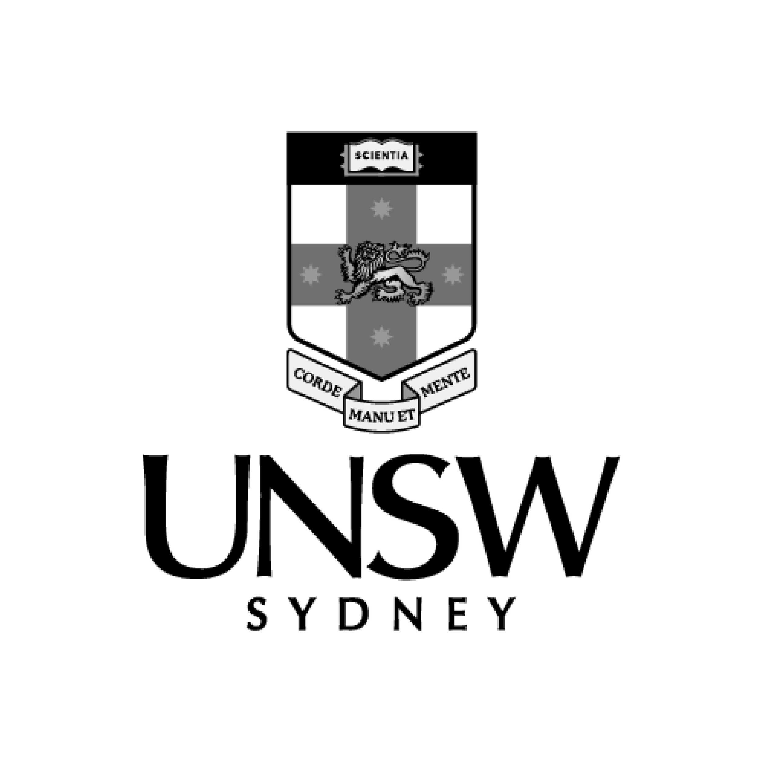 UNSW Sydney logo featuring a crest with a lion and a shield, and the words 'Science' and 'Corde Mente'.