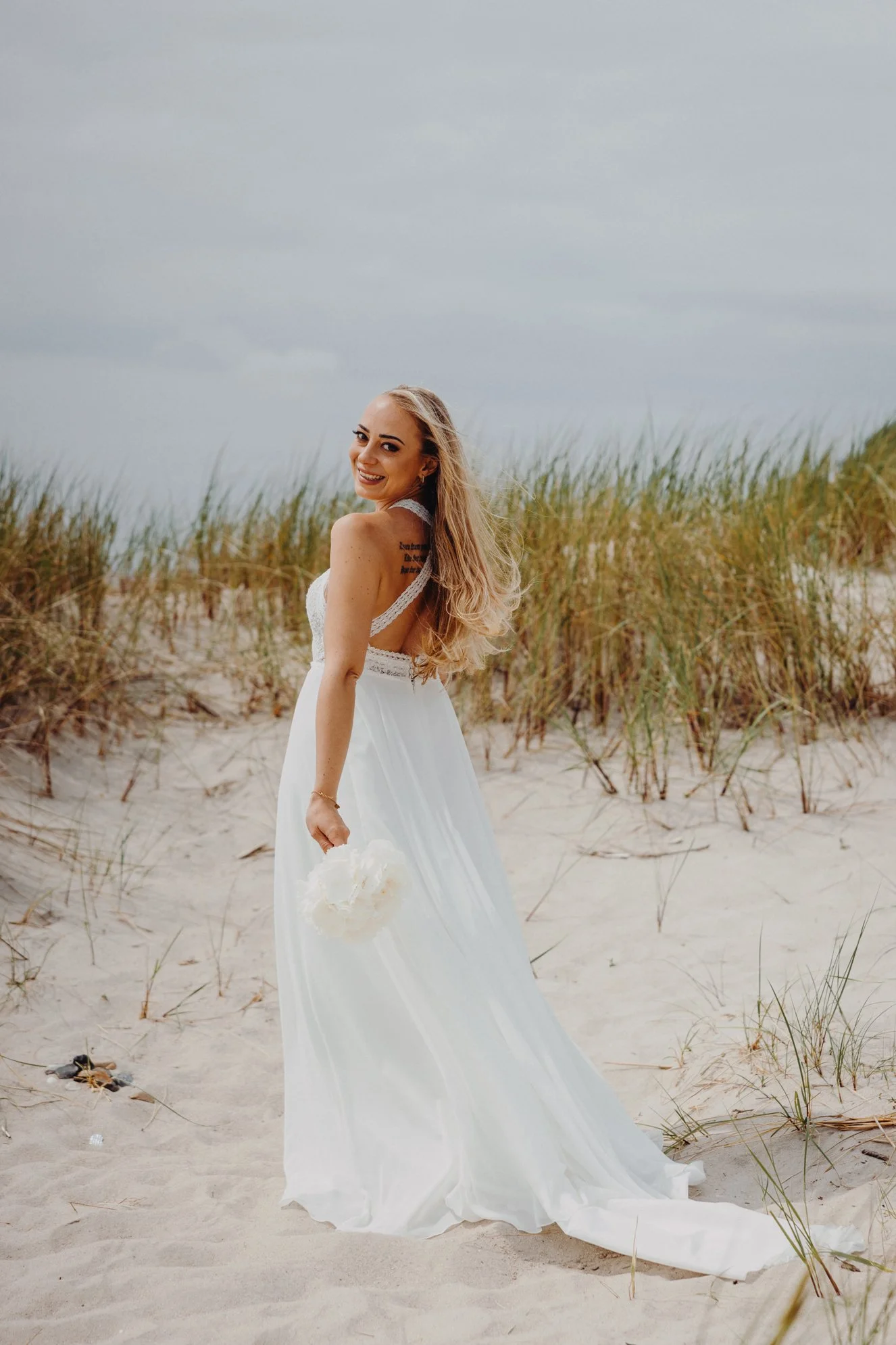 Braut Shooting am Strand auf Amrum