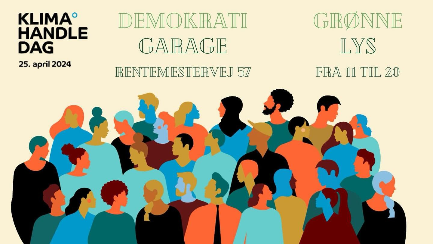 @groennelys og @demokratigarage sl&aring;r garageporten op til Klimahandledag torsdag d. 25. april, og du er inviteret!

I l&oslash;bet af dagen kan du v&aelig;re med til at lave fr&oslash;bomber, afgive et klimal&oslash;fte og stille sulten med en b