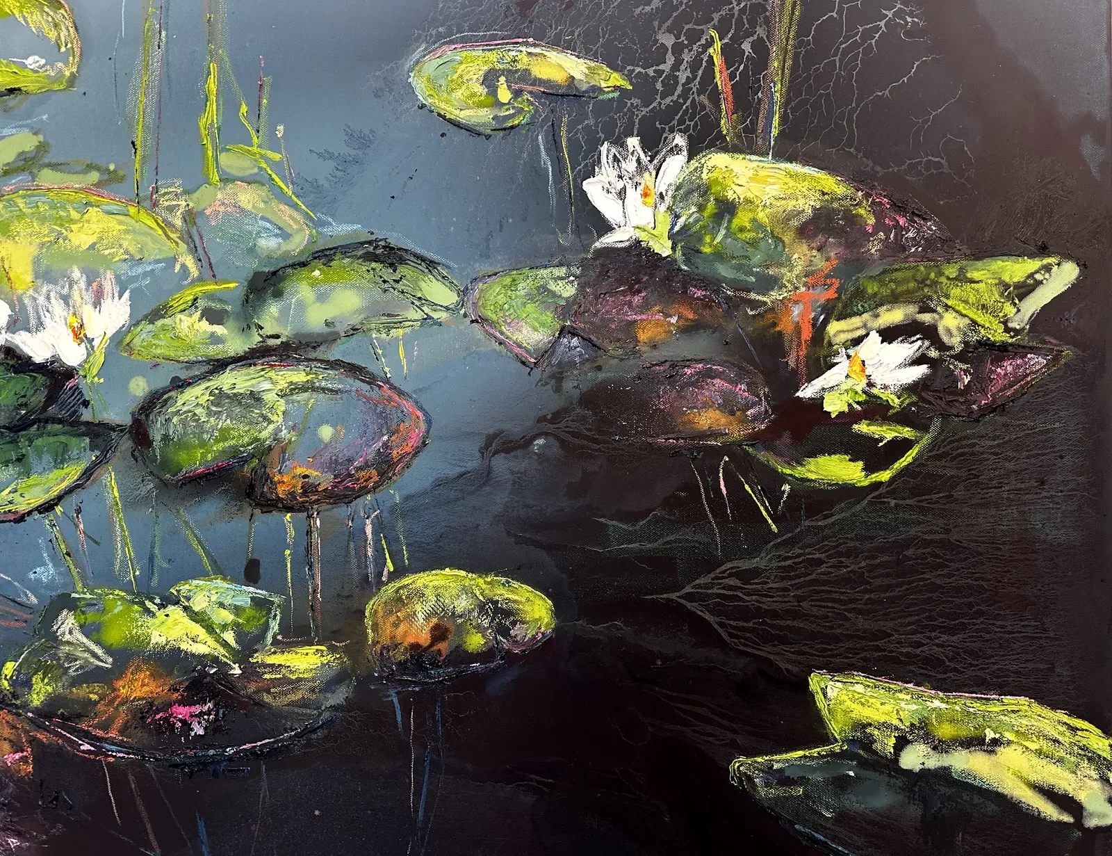 gormleysgallery-anna-mckeever-waterlilies-twilight (2).webp