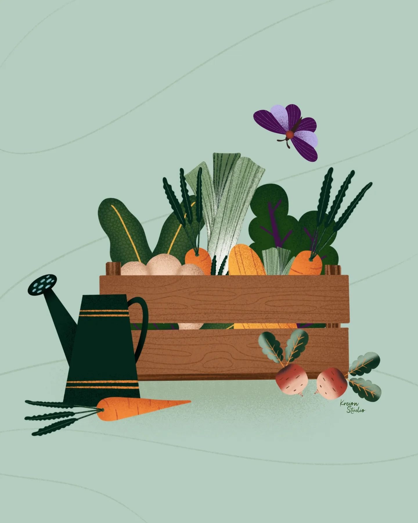 Apr&egrave;s quelques jours sans illustration, en voici une nouvelle pour le challenge #sweetspring2024 🥕☀️
.
Jour 6 - Gardens Galore 🍅 Jardins &amp; Potager abondants.
.
#illustration #illustrationartists #procreate #instadaily #kreionstudio