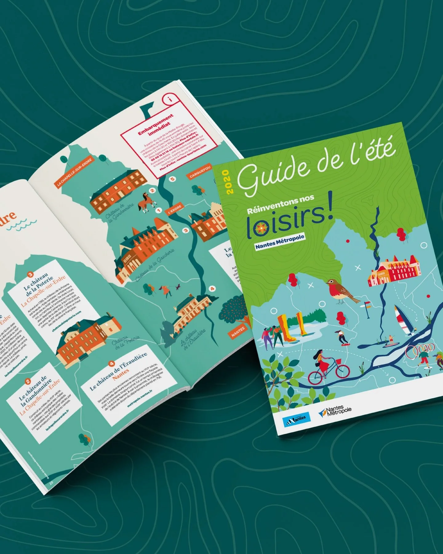 Retour sur 👀
.
📖 La cr&eacute;ation du guide &eacute;t&eacute; de la ville de Nantes 2020, un r&eacute;el plaisir d&rsquo;avoir eu l&rsquo;opportunit&eacute; de cr&eacute;er ce guide illustr&eacute; !
- R&eacute;alis&eacute; au sein de l&rsquo;agen