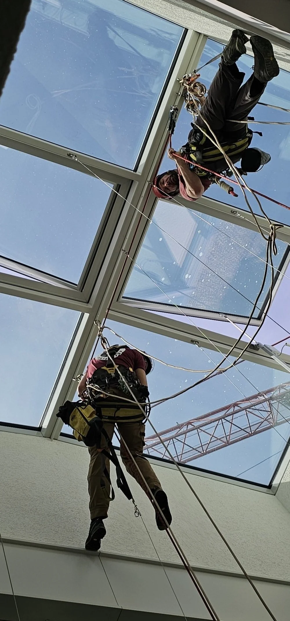 Höhenarbeiter bei der Arbeit